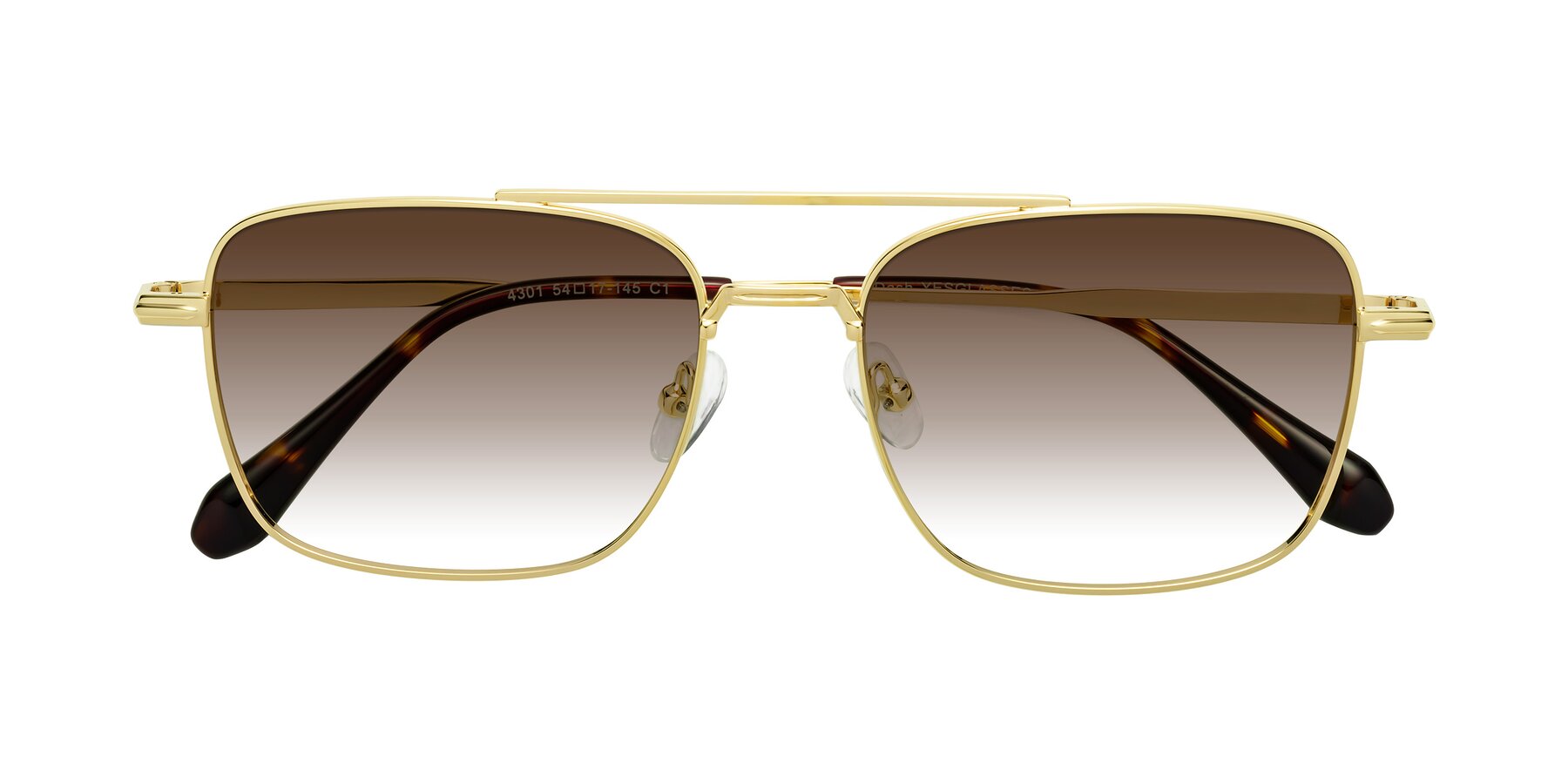 Folded Front of Dash in Gold with Brown Gradient Lenses