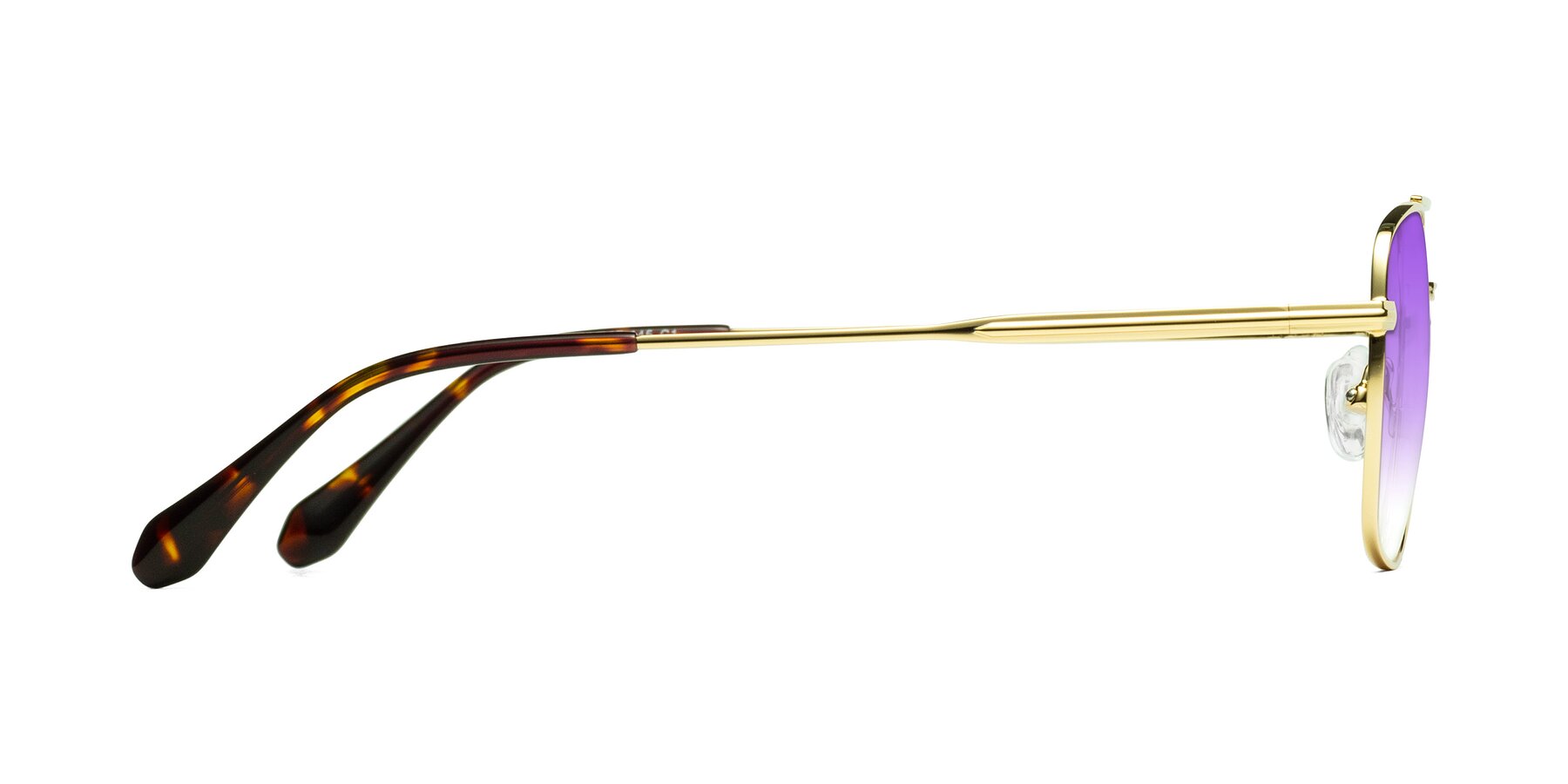 Side of Dash in Gold with Purple Gradient Lenses