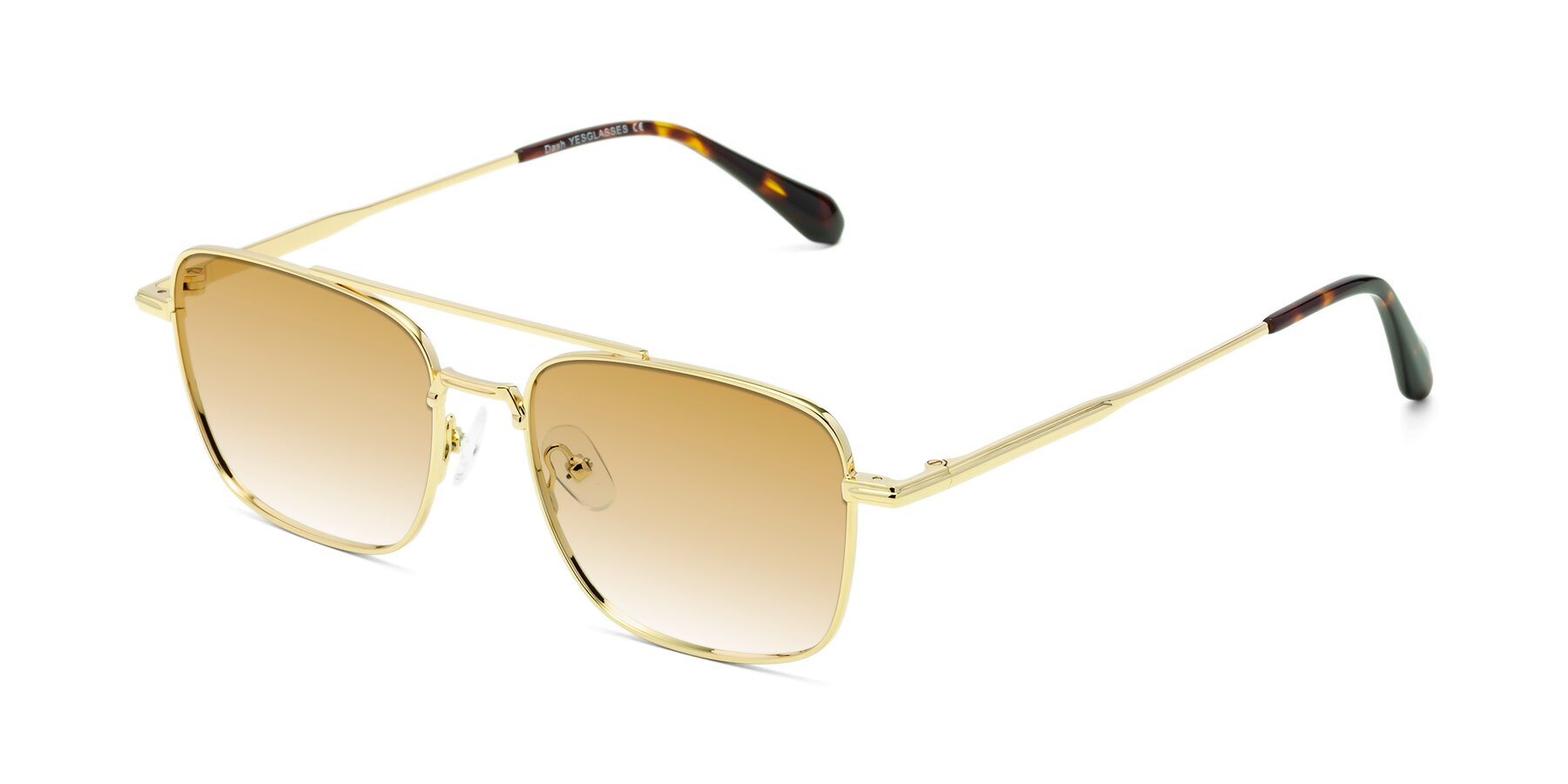 Angle of Dash in Gold with Champagne Gradient Lenses