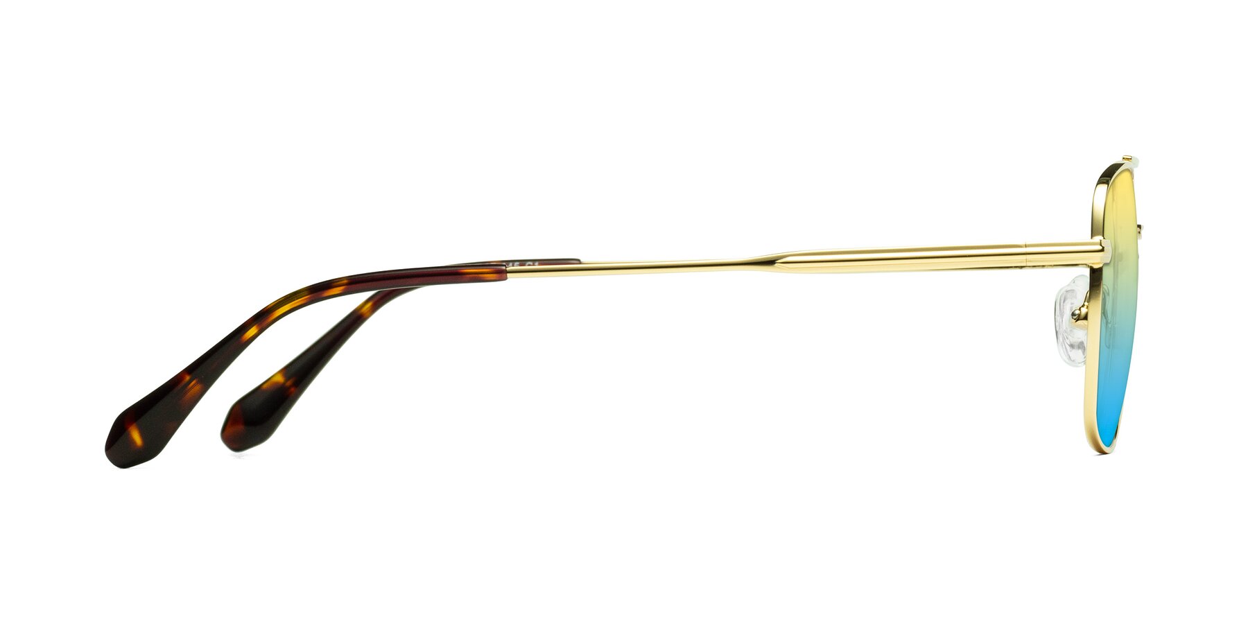 Side of Dash in Gold with Yellow / Blue Gradient Lenses