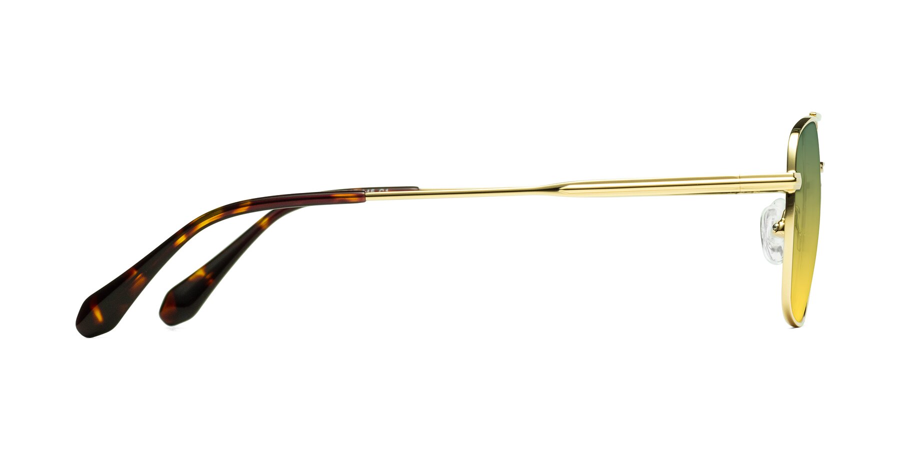 Side of Dash in Gold with Green / Yellow Gradient Lenses