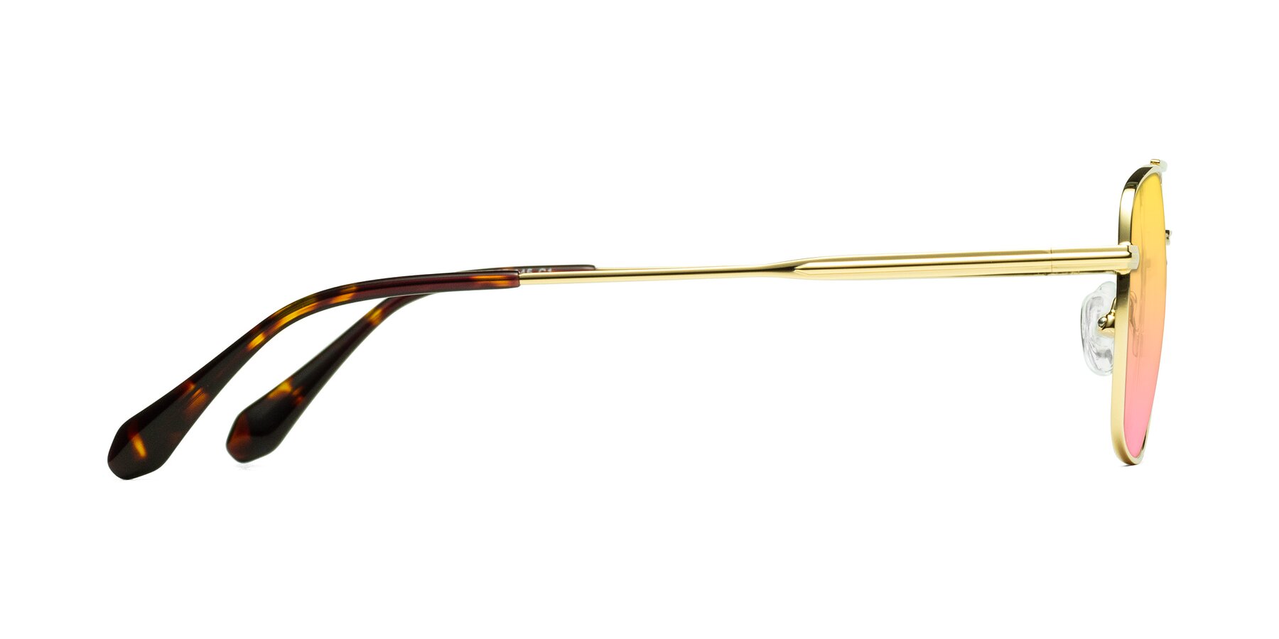 Side of Dash in Gold with Yellow / Pink Gradient Lenses