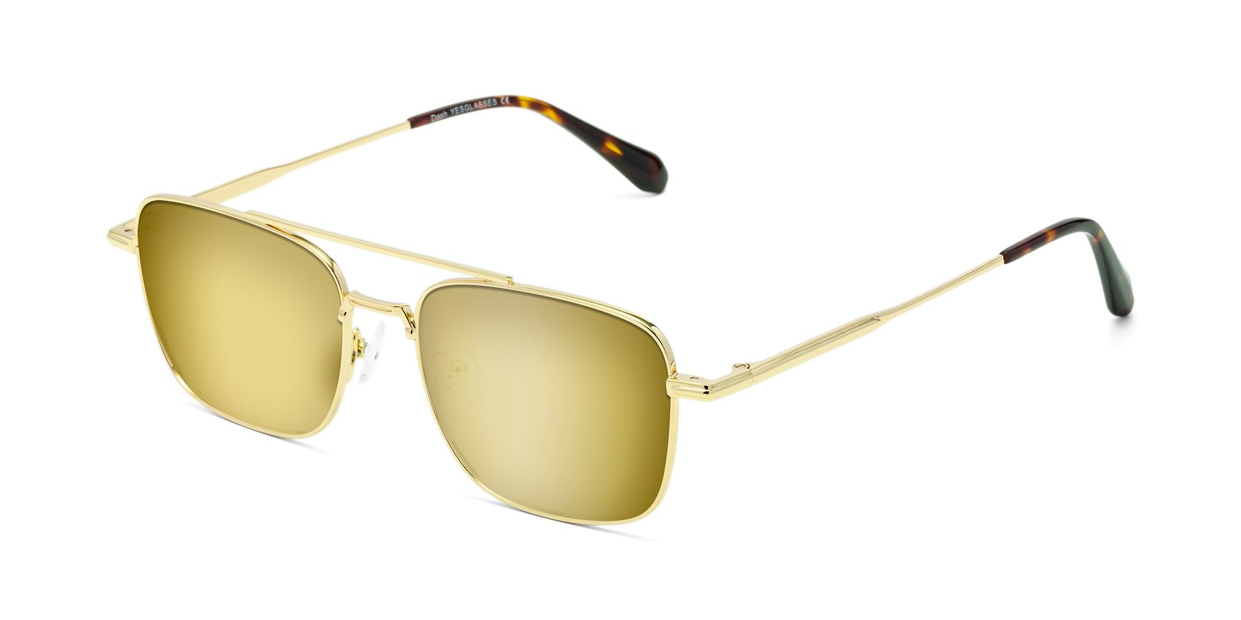 Angle of Dash in Gold with Gold Mirrored Lenses
