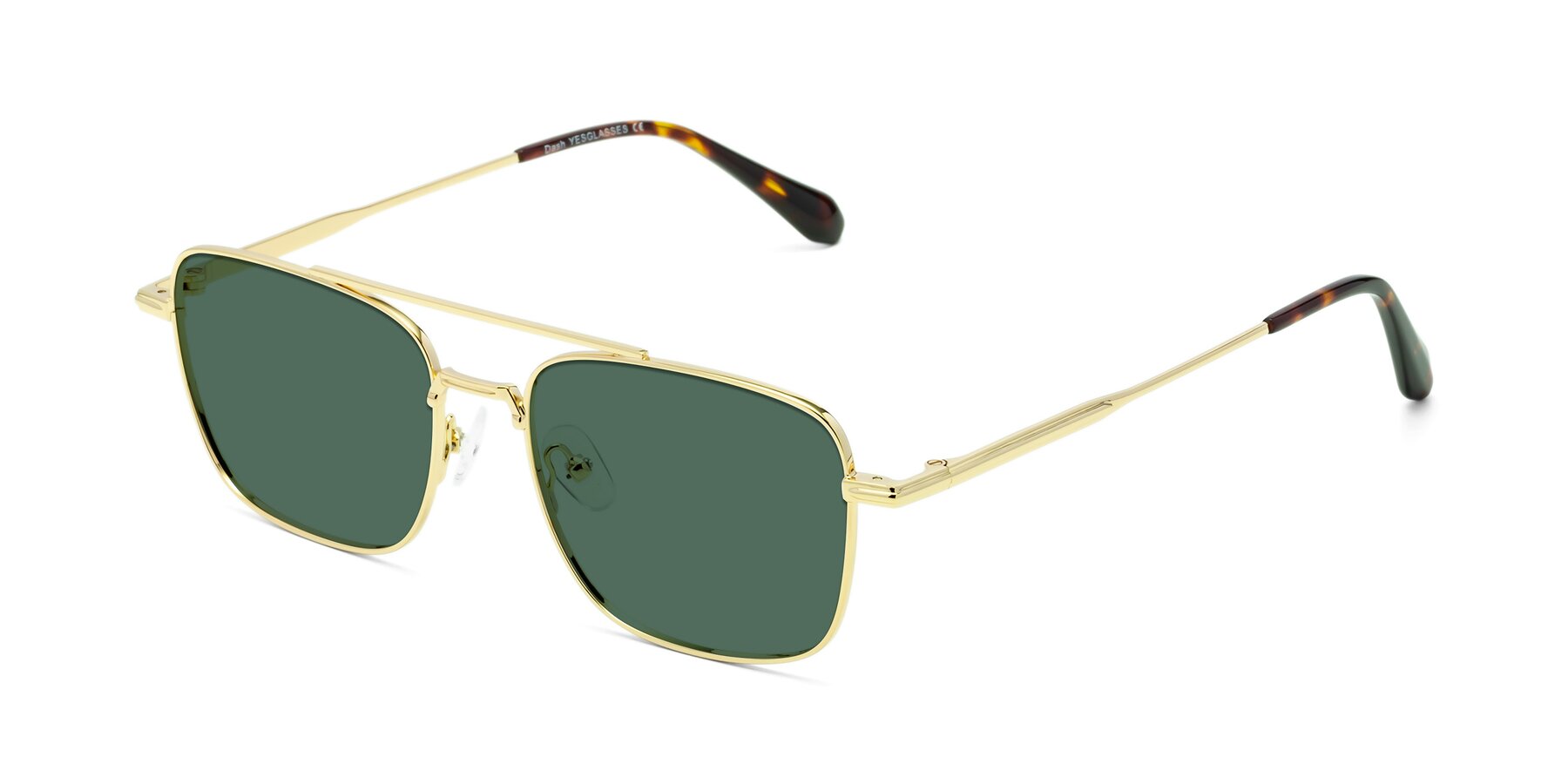 Angle of Dash in Gold with Green Polarized Lenses