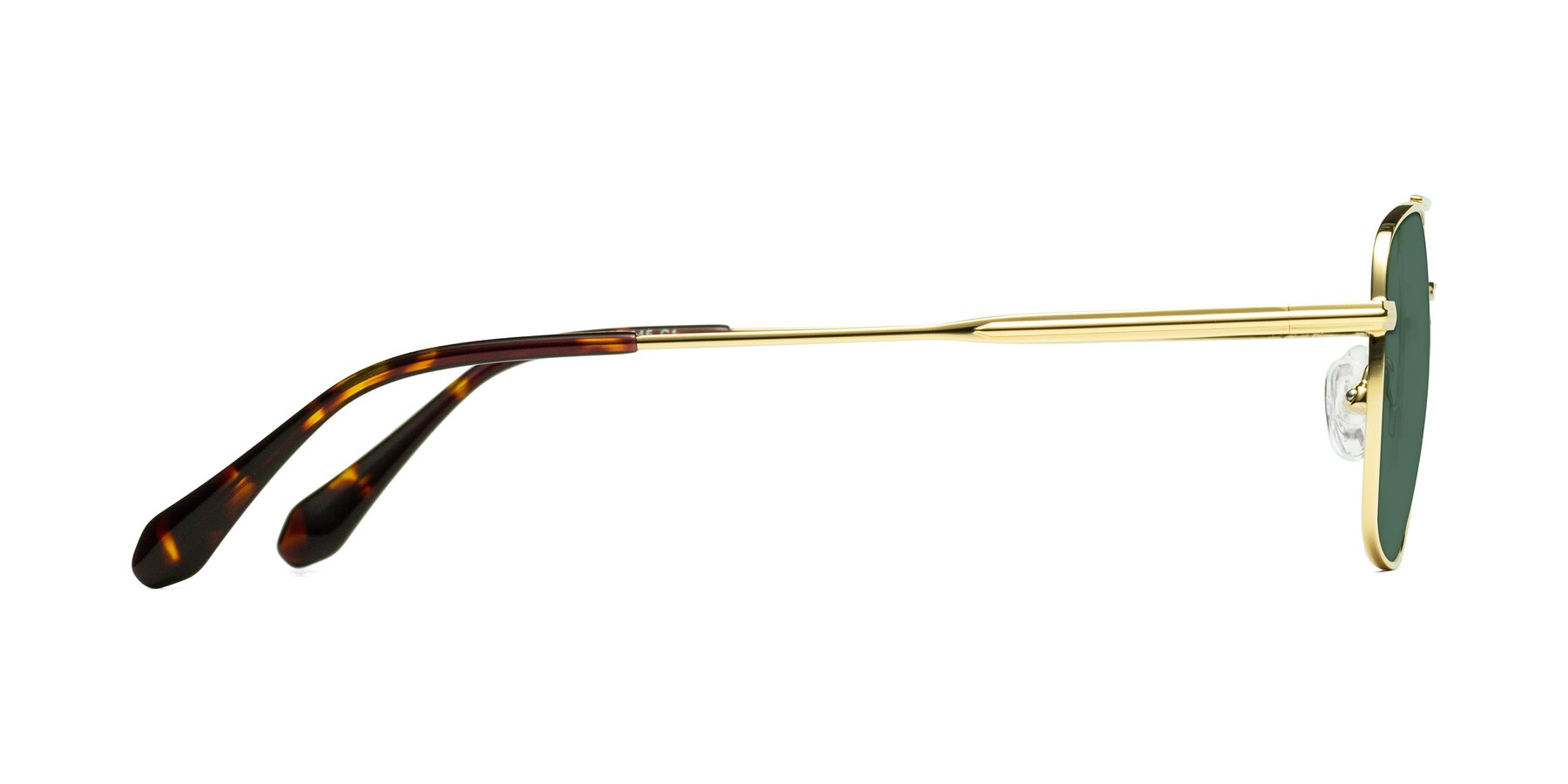 Side of Dash in Gold with Green Polarized Lenses