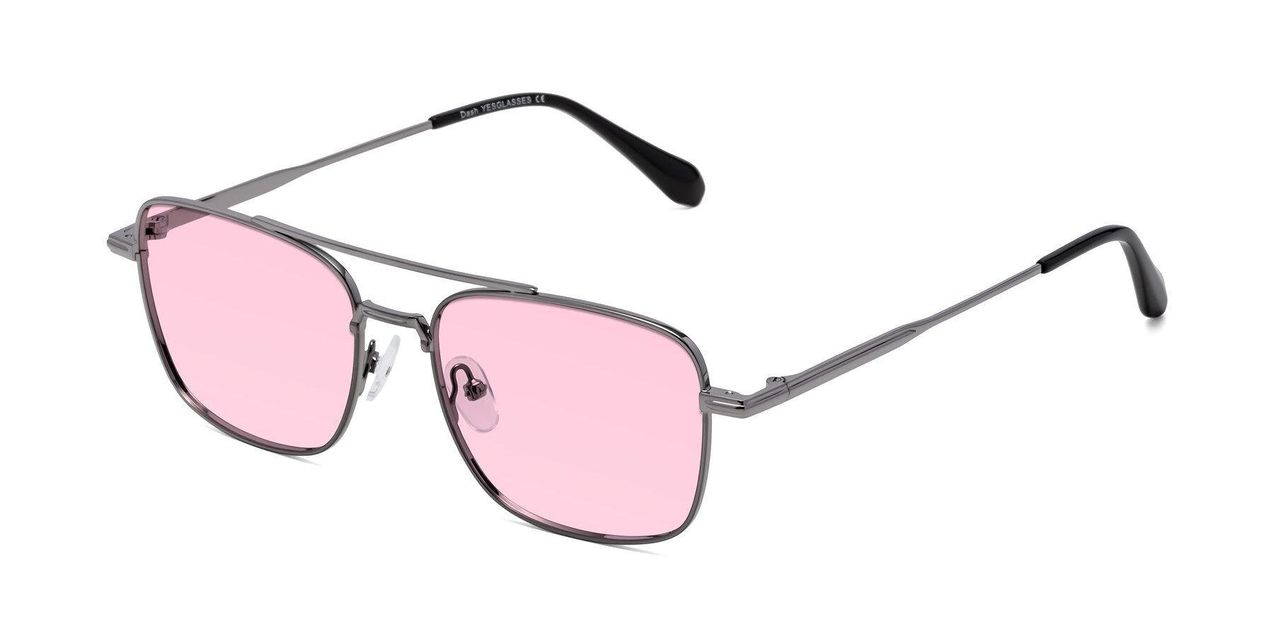 Angle of Dash in Gunmetal with Light Pink Tinted Lenses