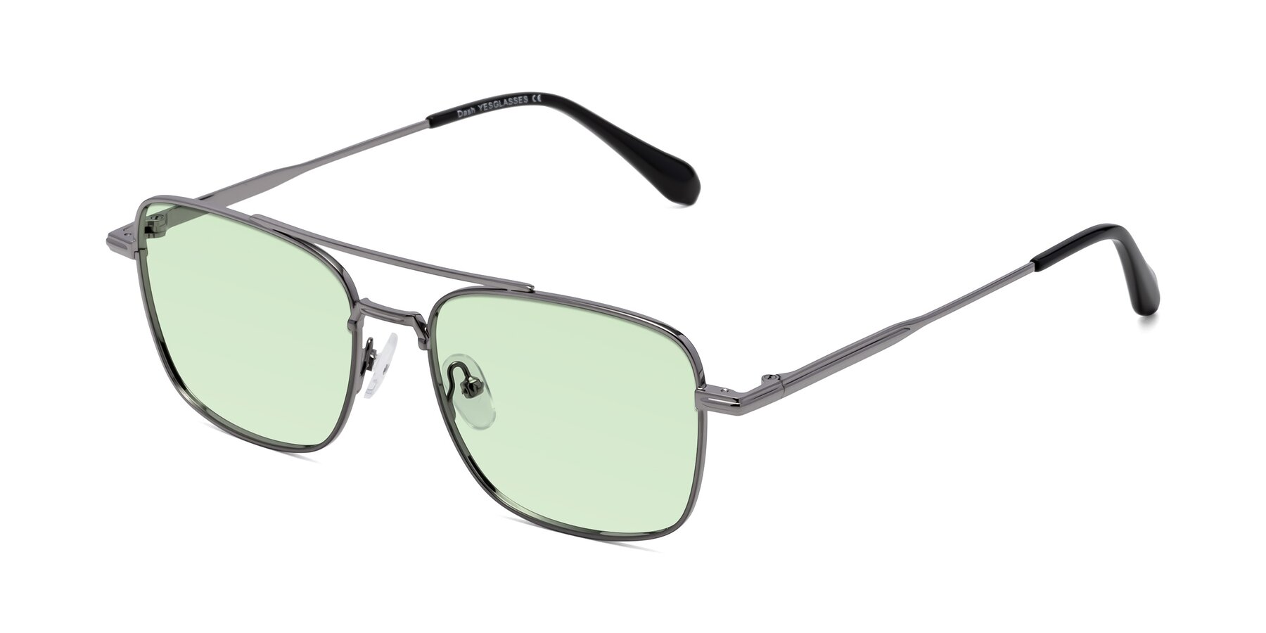 Angle of Dash in Gunmetal with Light Green Tinted Lenses