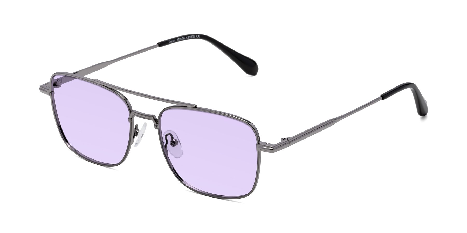 Angle of Dash in Gunmetal with Light Purple Tinted Lenses