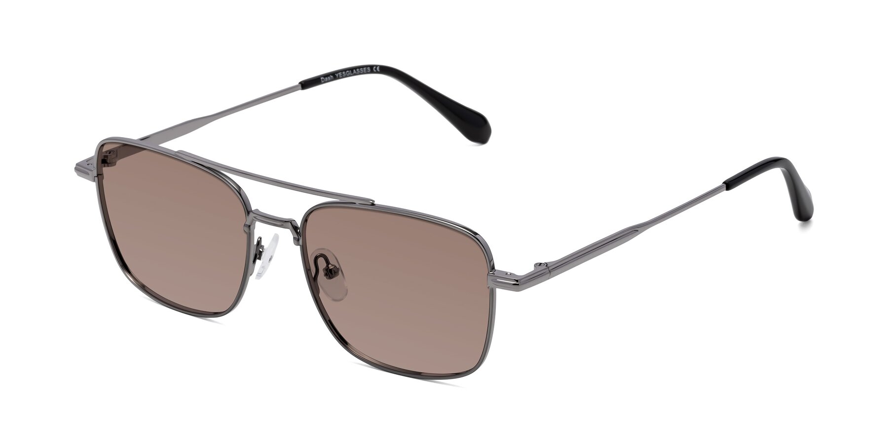 Angle of Dash in Gunmetal with Medium Brown Tinted Lenses