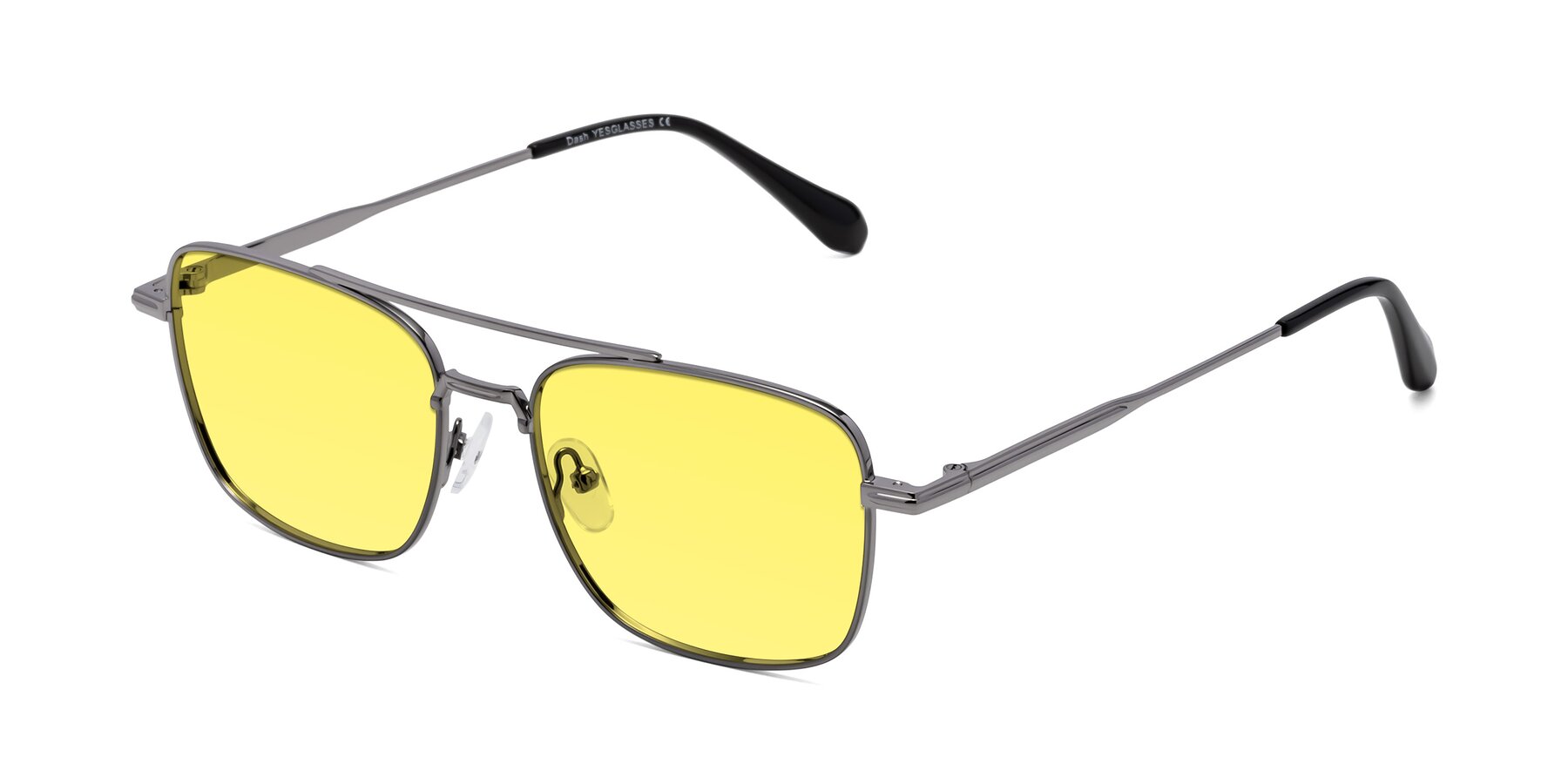 Angle of Dash in Gunmetal with Medium Yellow Tinted Lenses