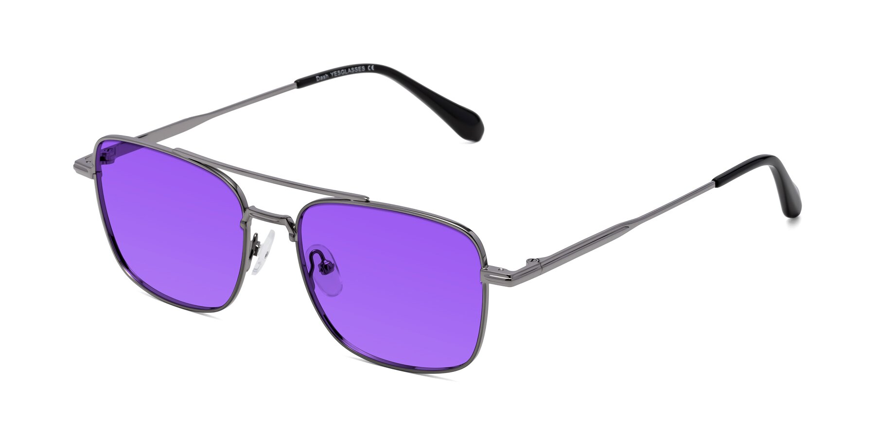 Angle of Dash in Gunmetal with Purple Tinted Lenses