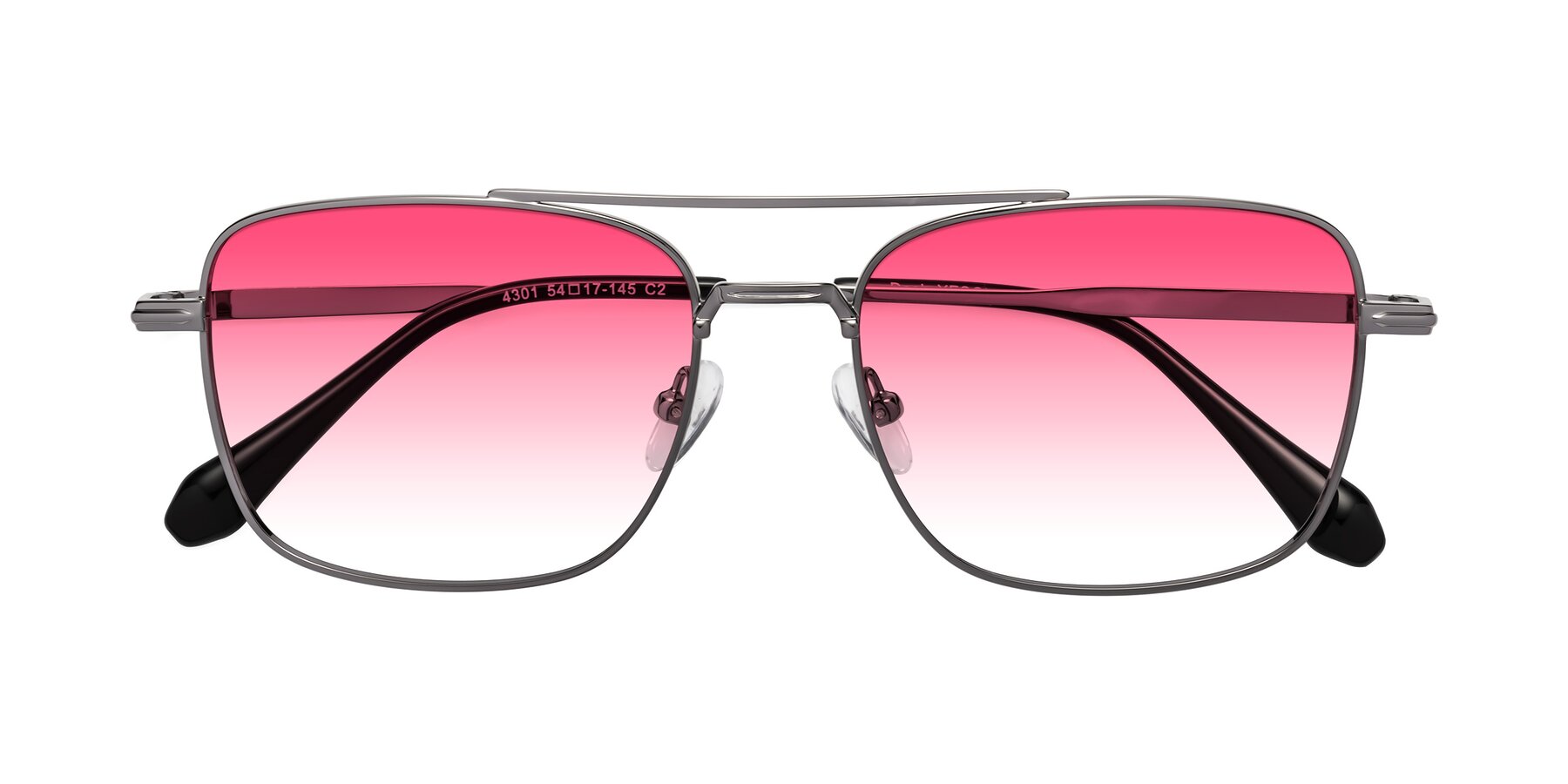 Folded Front of Dash in Gunmetal with Pink Gradient Lenses