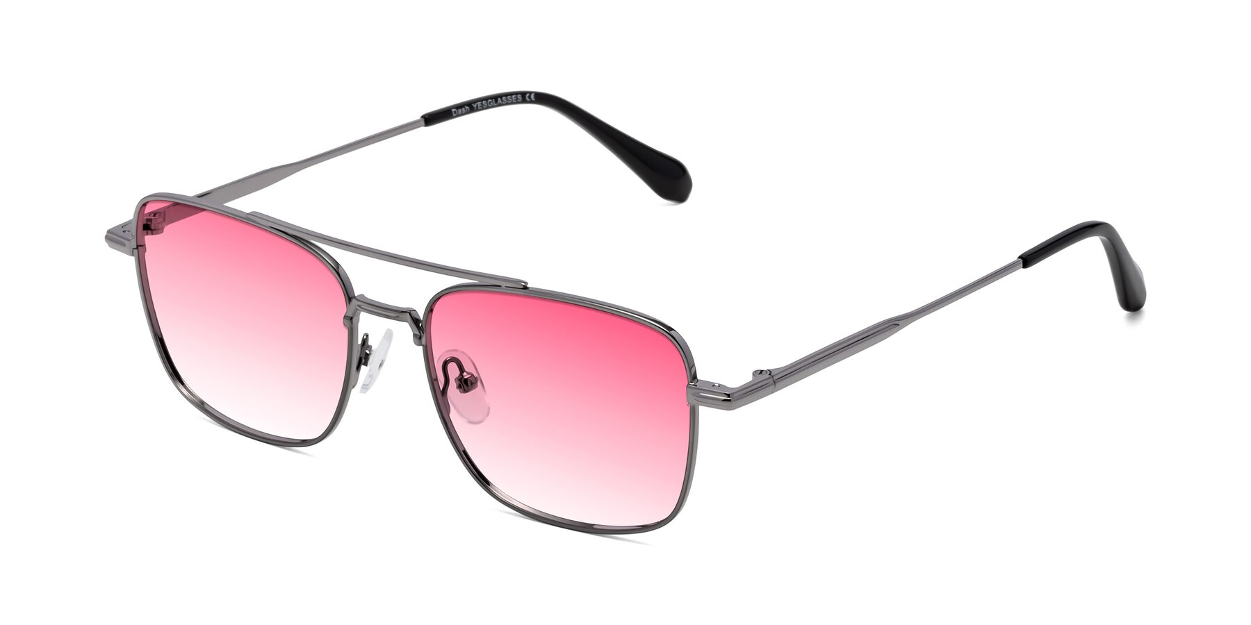 Angle of Dash in Gunmetal with Pink Gradient Lenses