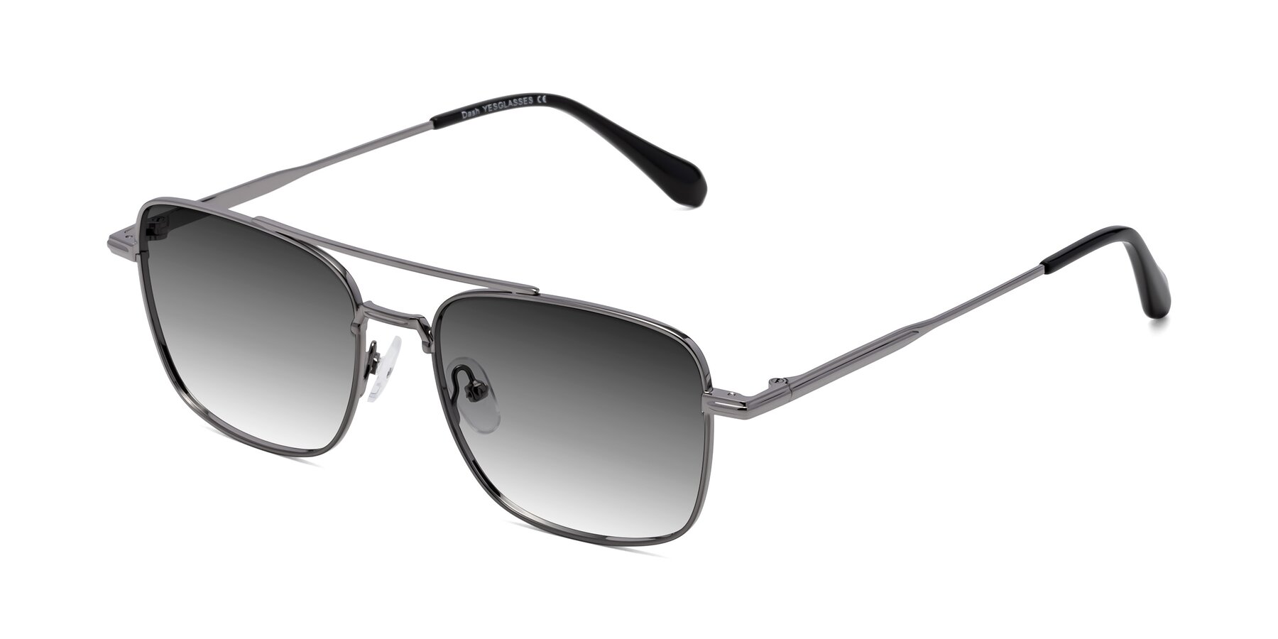 Angle of Dash in Gunmetal with Gray Gradient Lenses