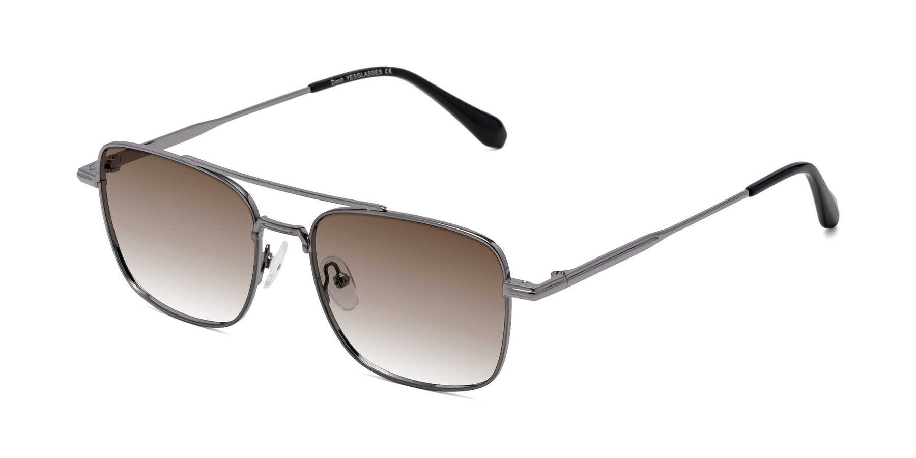 Angle of Dash in Gunmetal with Brown Gradient Lenses