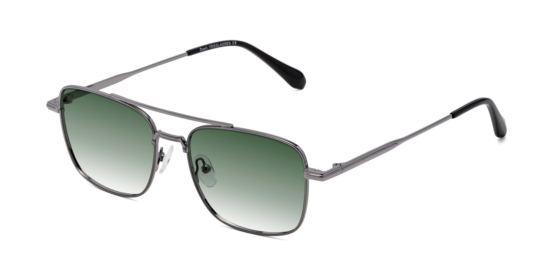 Angle of Dash in Gunmetal with Green Gradient Lenses