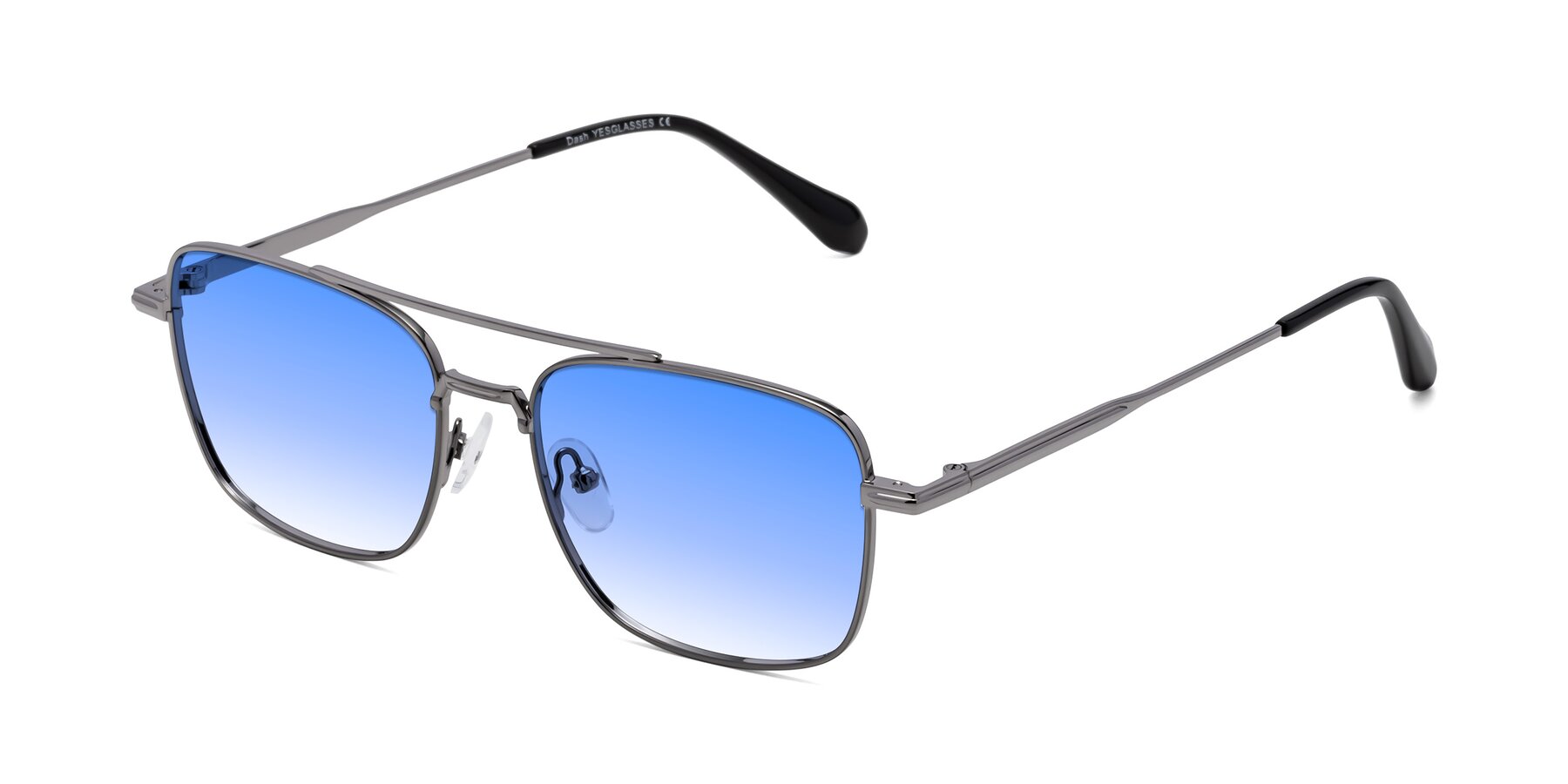 Angle of Dash in Gunmetal with Blue Gradient Lenses