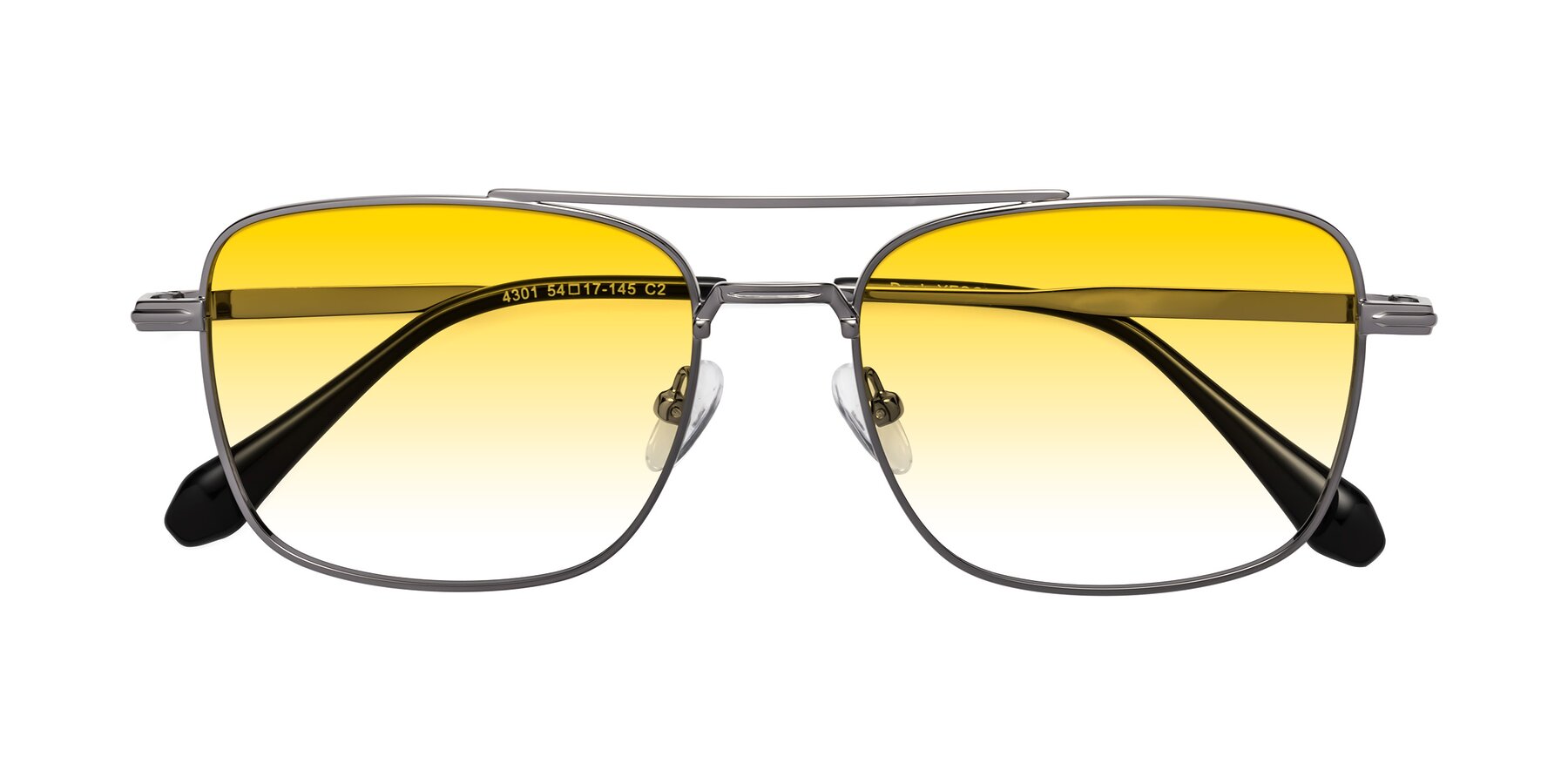 Folded Front of Dash in Gunmetal with Yellow Gradient Lenses