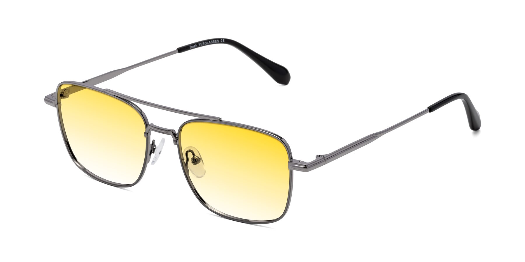 Angle of Dash in Gunmetal with Yellow Gradient Lenses