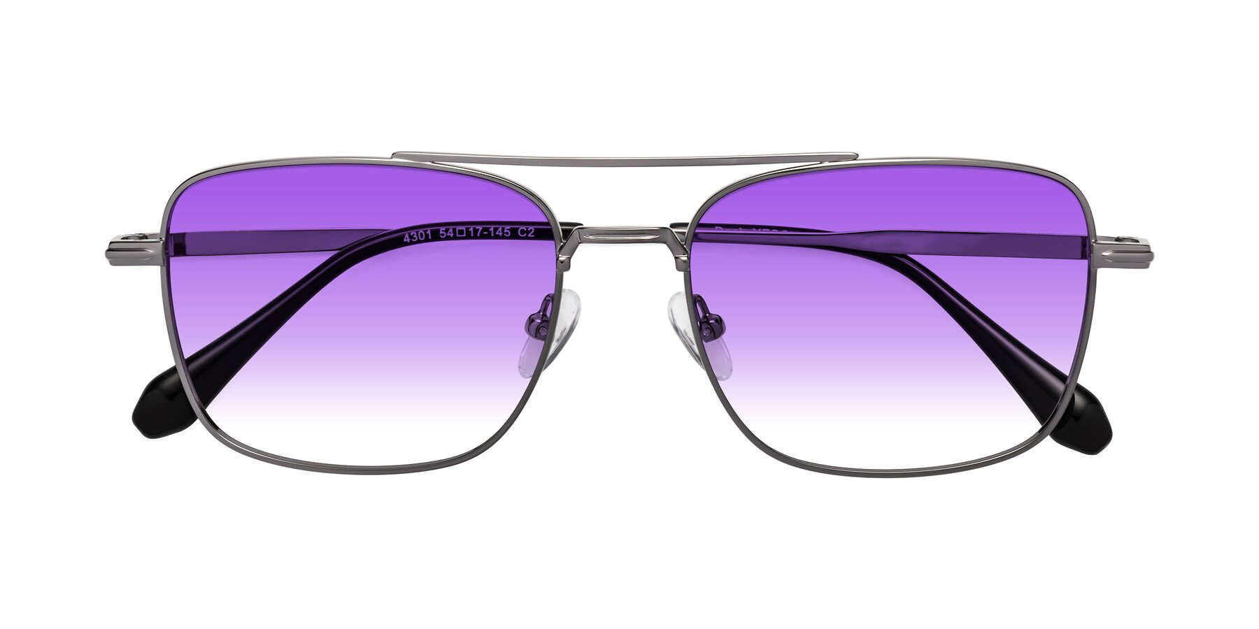 Folded Front of Dash in Gunmetal with Purple Gradient Lenses