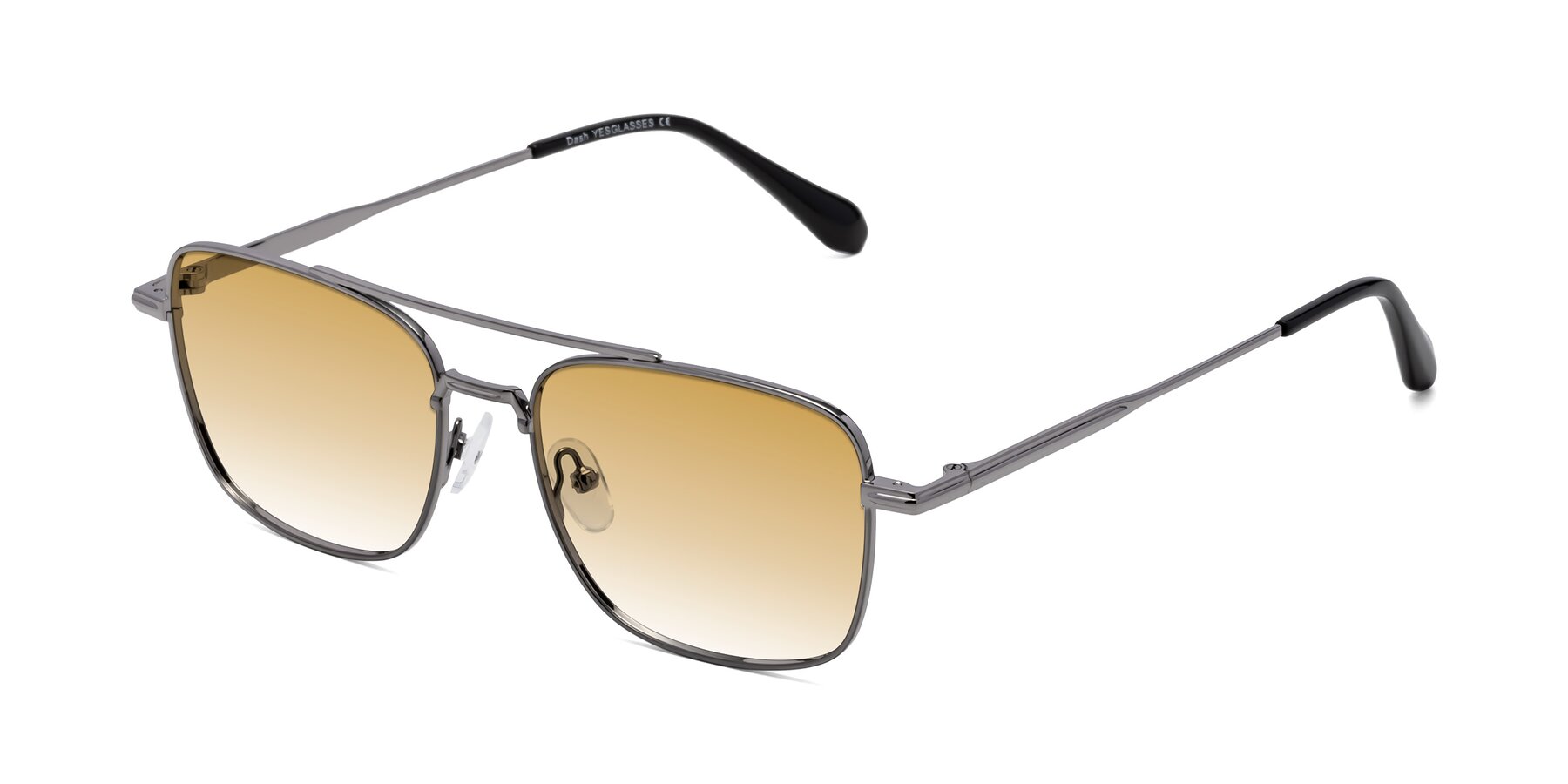 Angle of Dash in Gunmetal with Champagne Gradient Lenses