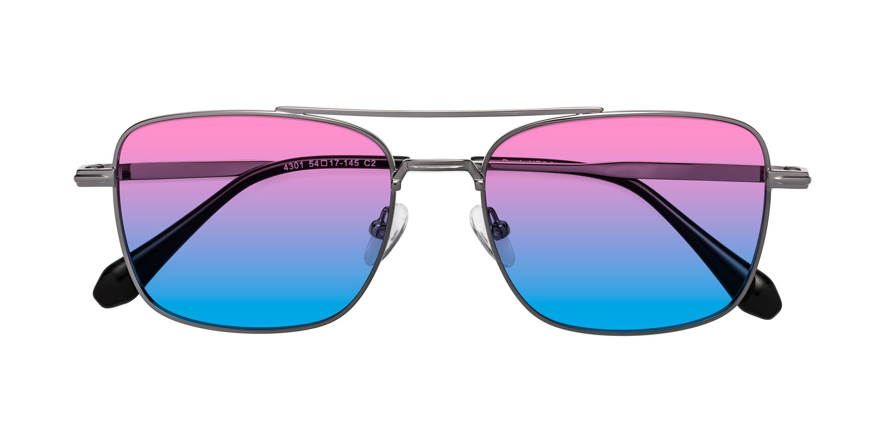 Folded Front of Dash in Gunmetal with Pink / Blue Gradient Lenses