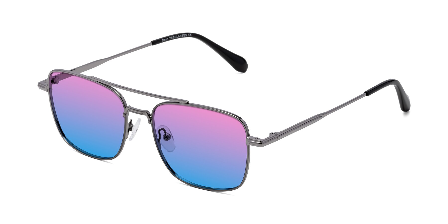 Angle of Dash in Gunmetal with Pink / Blue Gradient Lenses