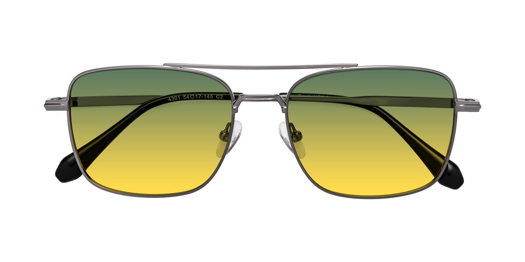Folded Front of Dash in Gunmetal with Green / Yellow Gradient Lenses