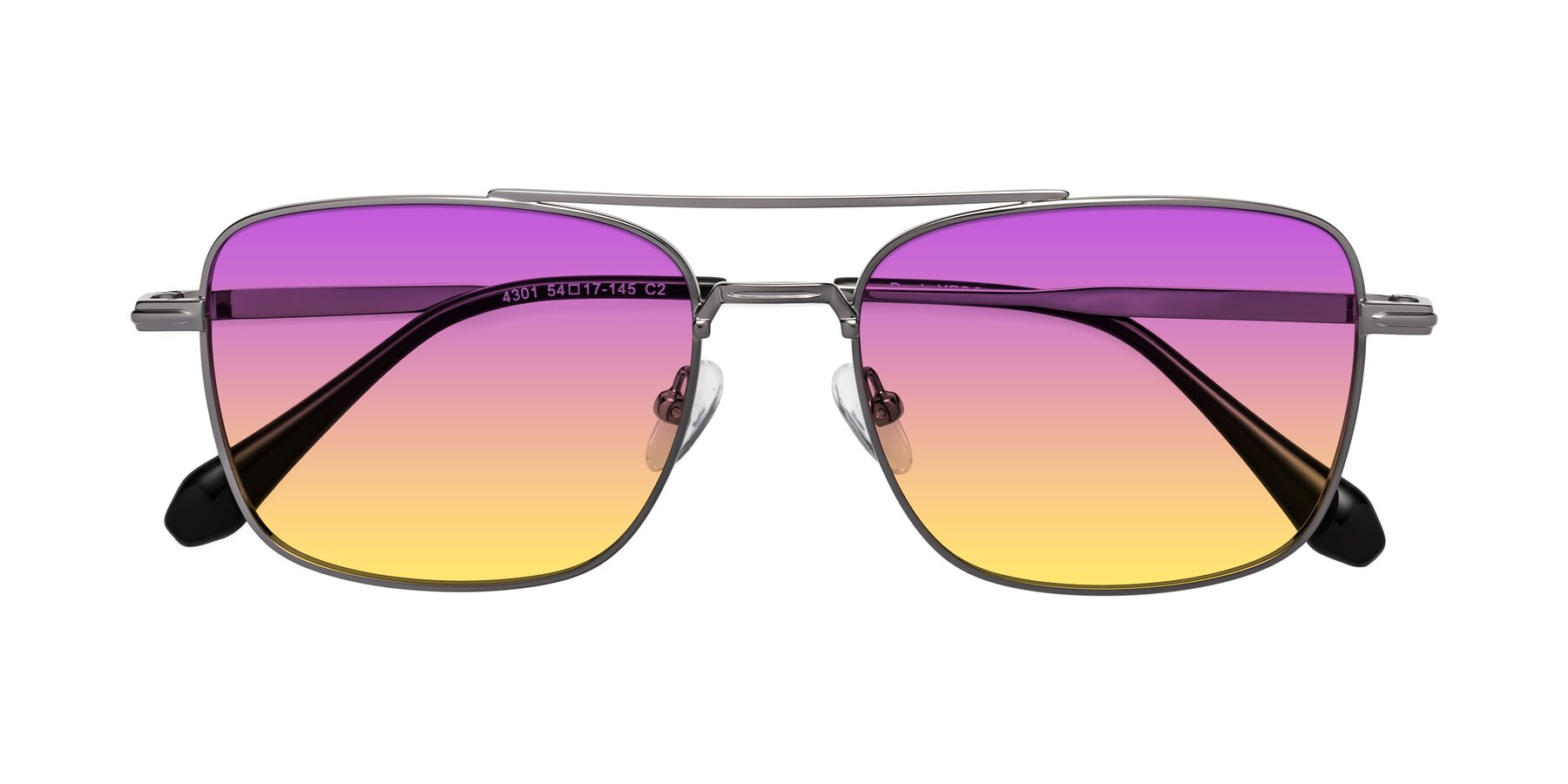 Folded Front of Dash in Gunmetal with Purple / Yellow Gradient Lenses