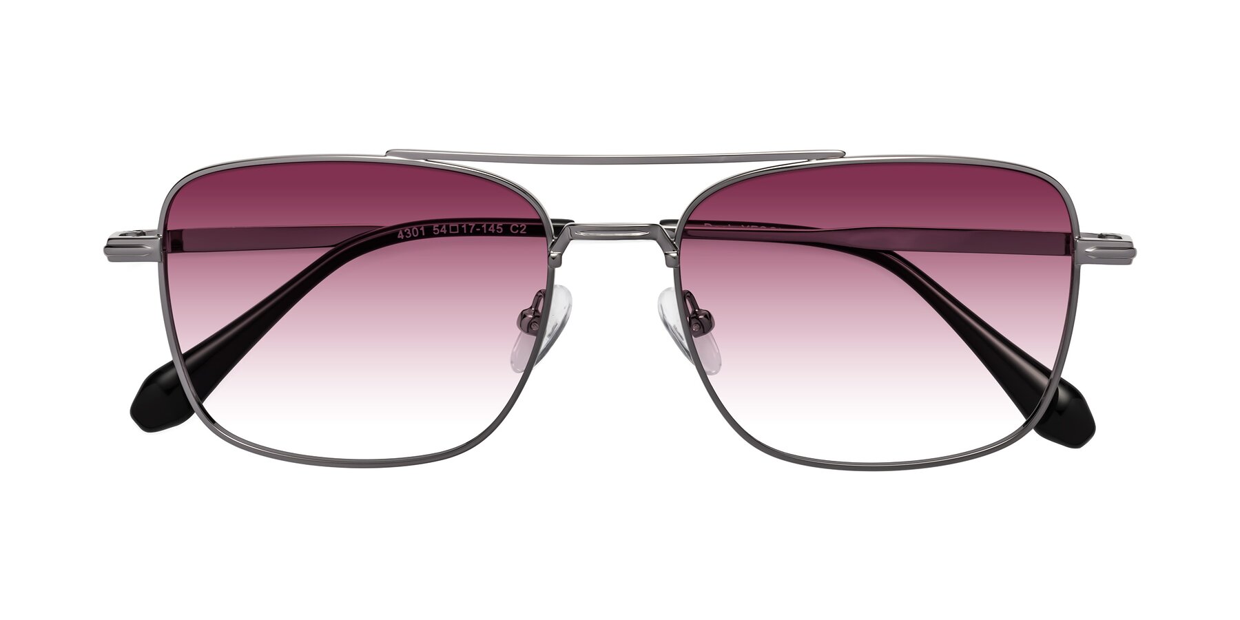 Folded Front of Dash in Gunmetal with Wine Gradient Lenses