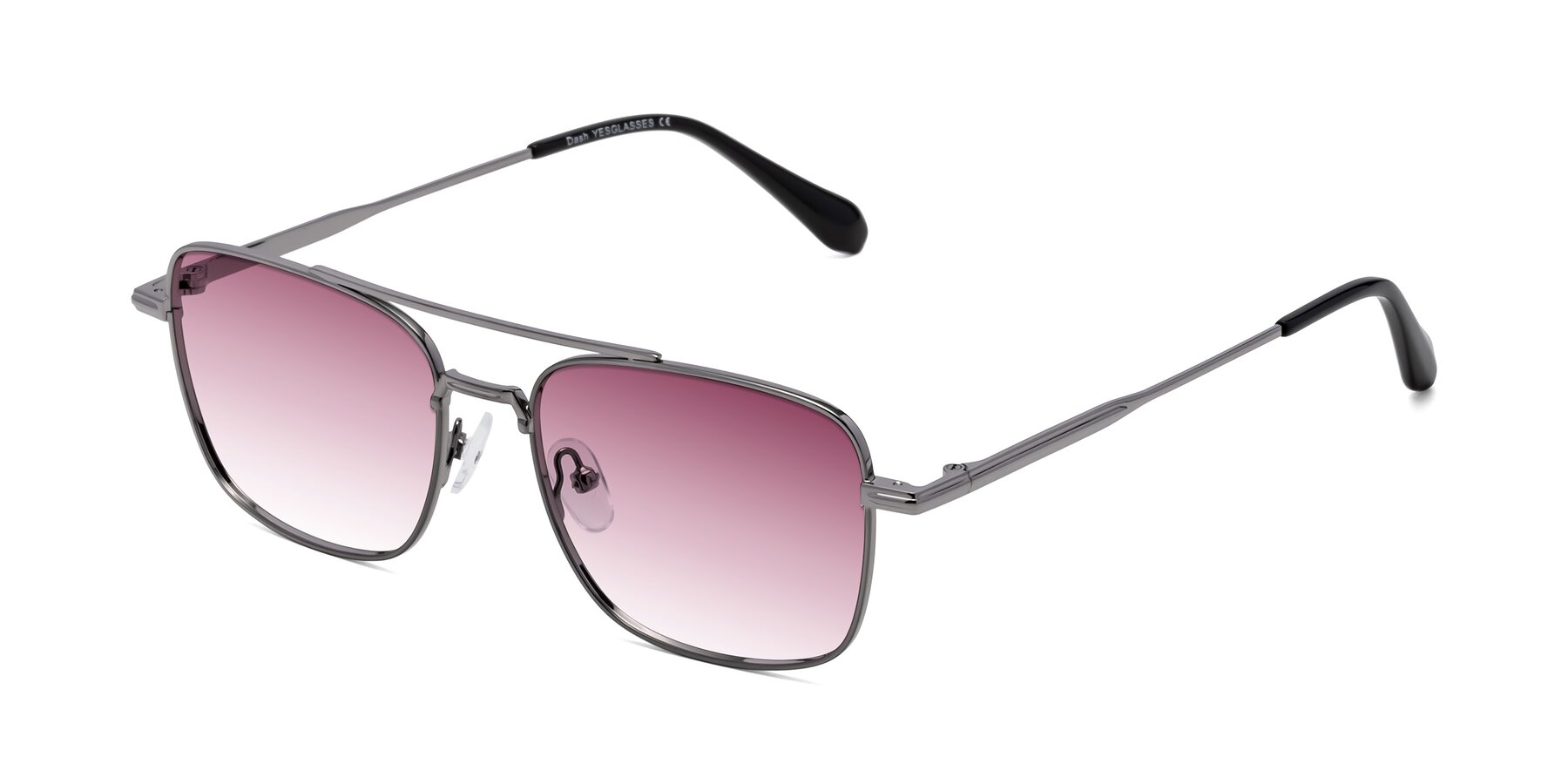 Angle of Dash in Gunmetal with Wine Gradient Lenses