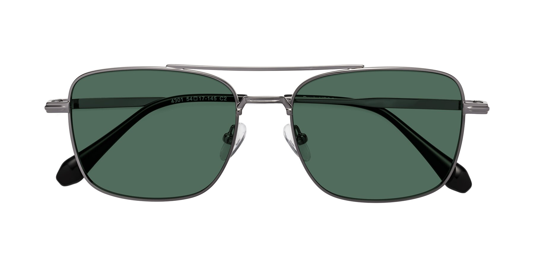 Folded Front of Dash in Gunmetal with Green Polarized Lenses