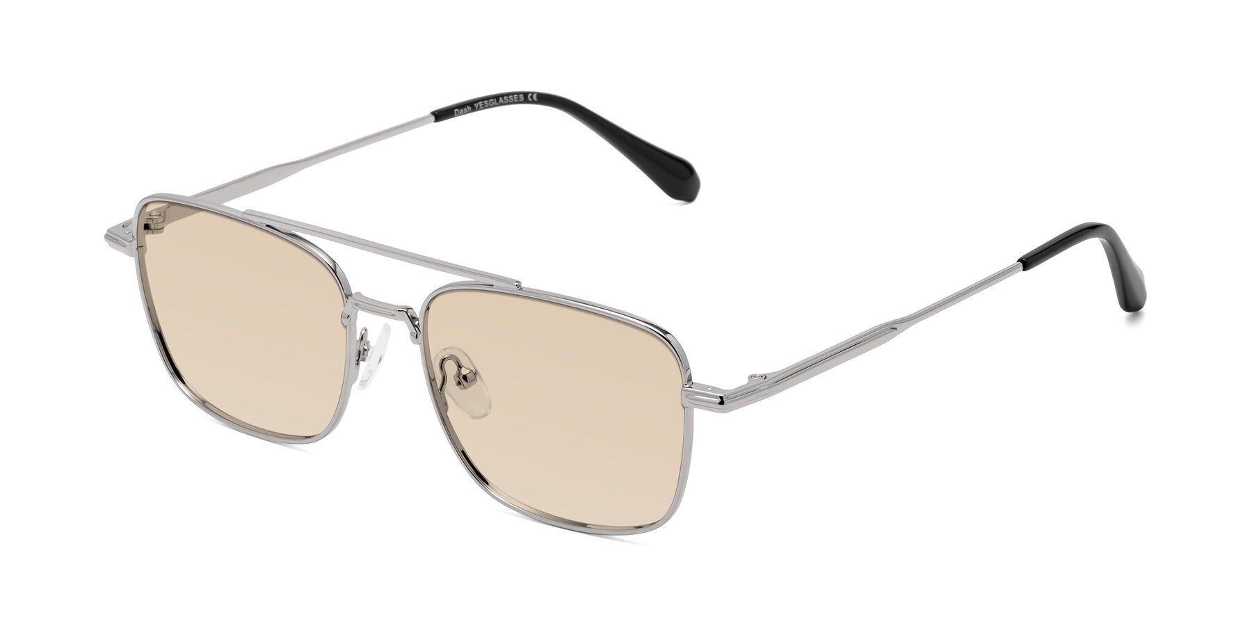 Angle of Dash in Silver with Light Brown Tinted Lenses