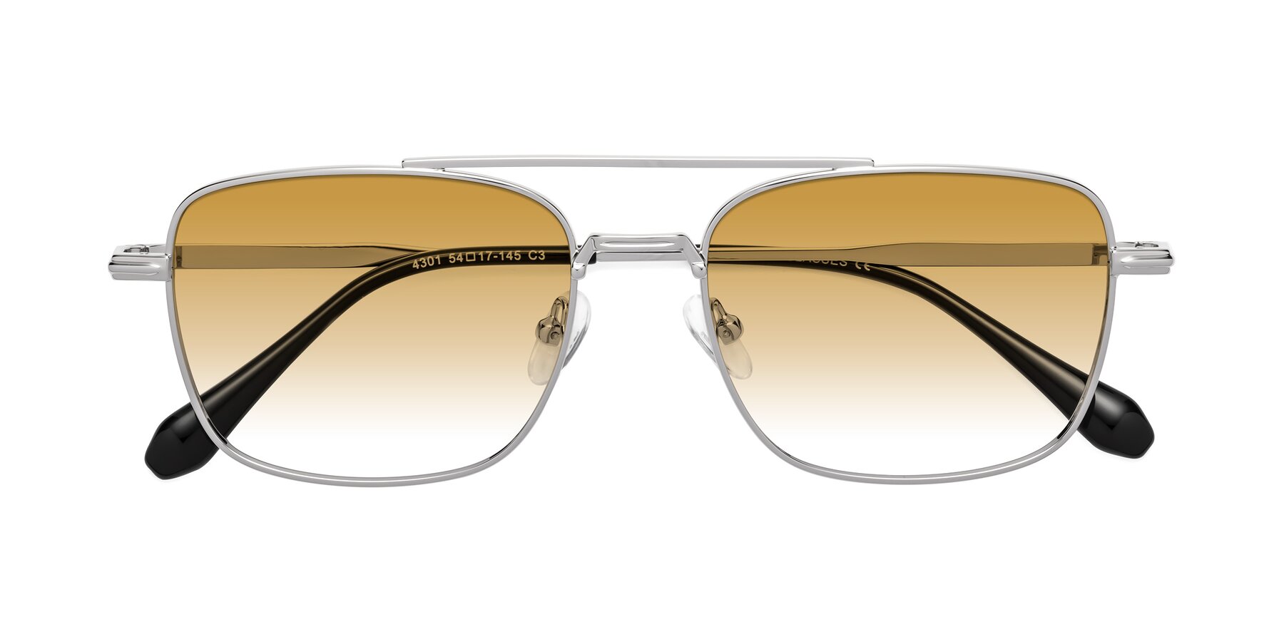 Folded Front of Dash in Silver with Champagne Gradient Lenses