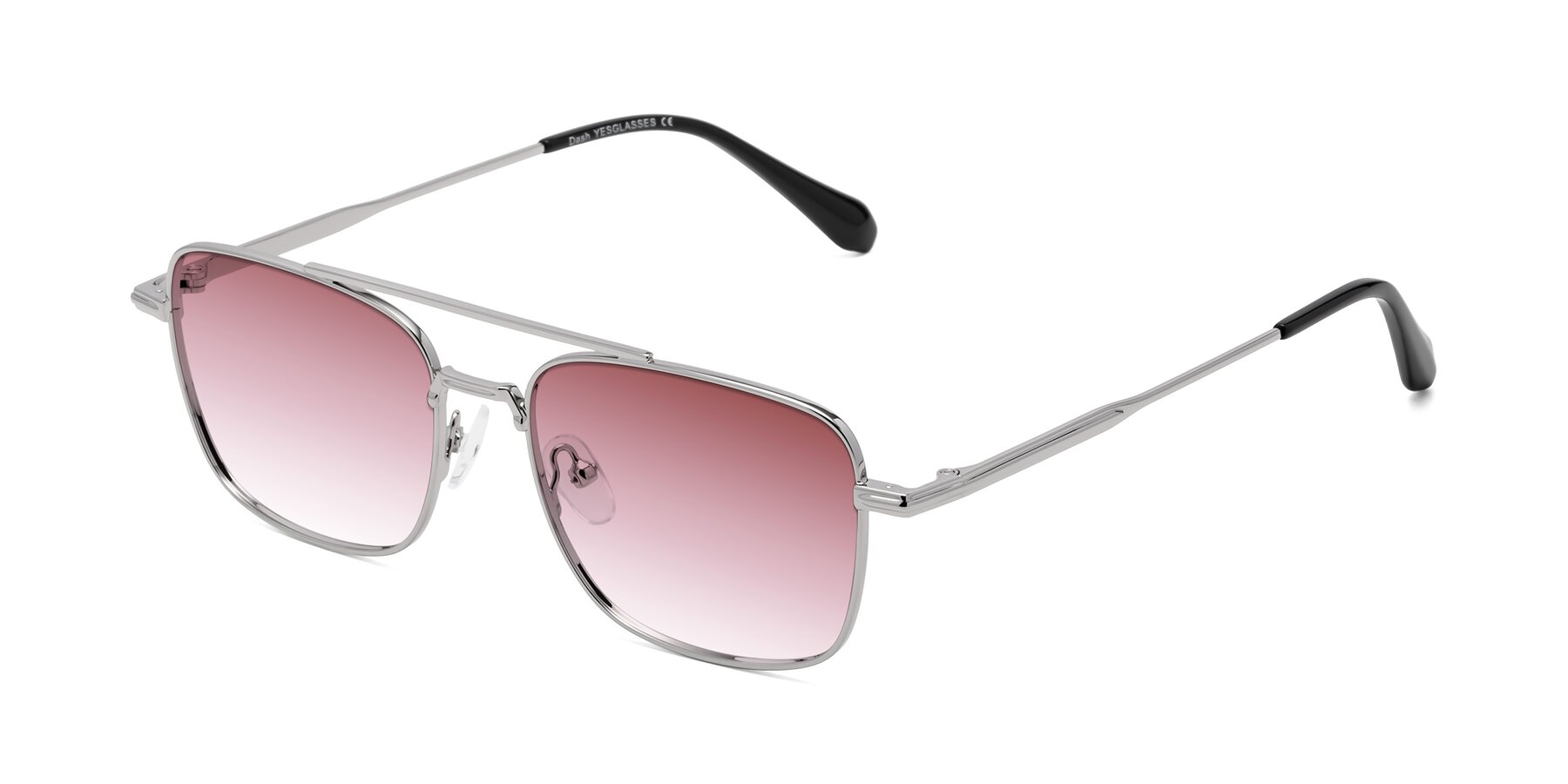 Angle of Dash in Silver with Garnet Gradient Lenses