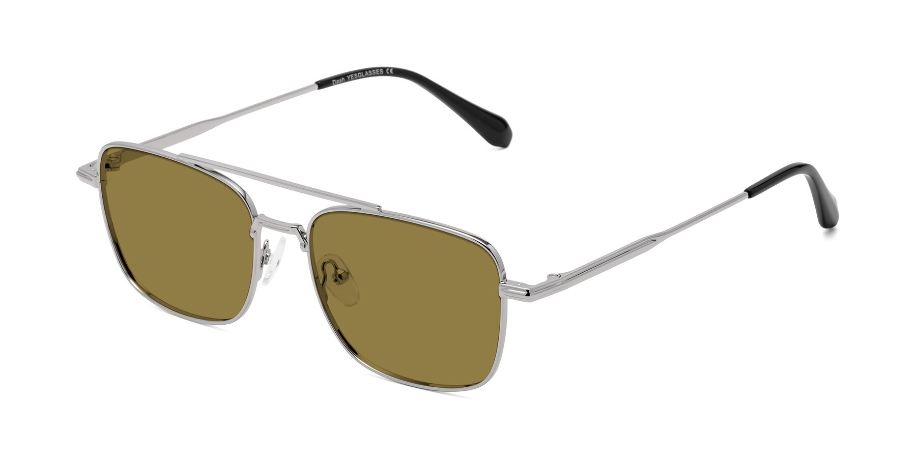 Angle of Dash in Silver with Brown Polarized Lenses