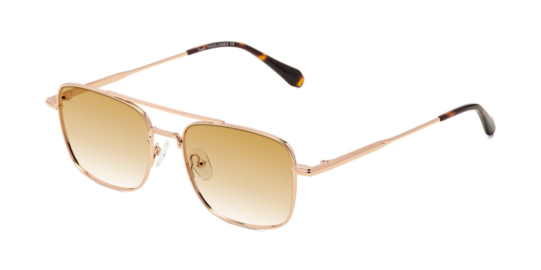 Angle of Dash in Rose Gold with Champagne Gradient Lenses