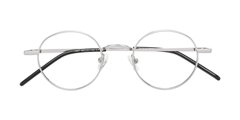 Silver Retro-Vintage Metal Round Eyeglasses - Pursue