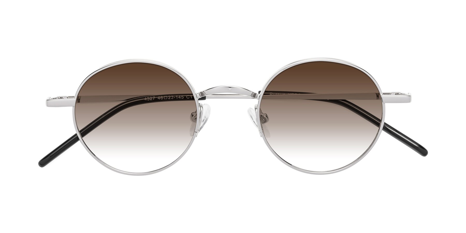 Folded Front of Pursue in Silver with Brown Gradient Lenses