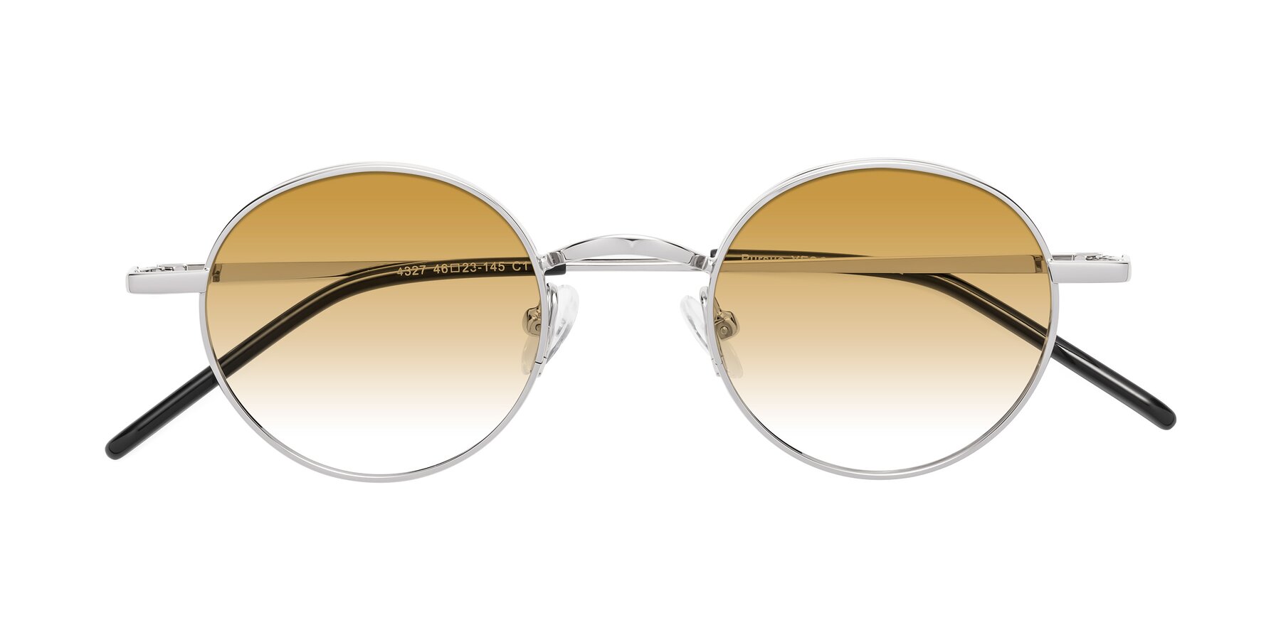 Folded Front of Pursue in Silver with Champagne Gradient Lenses