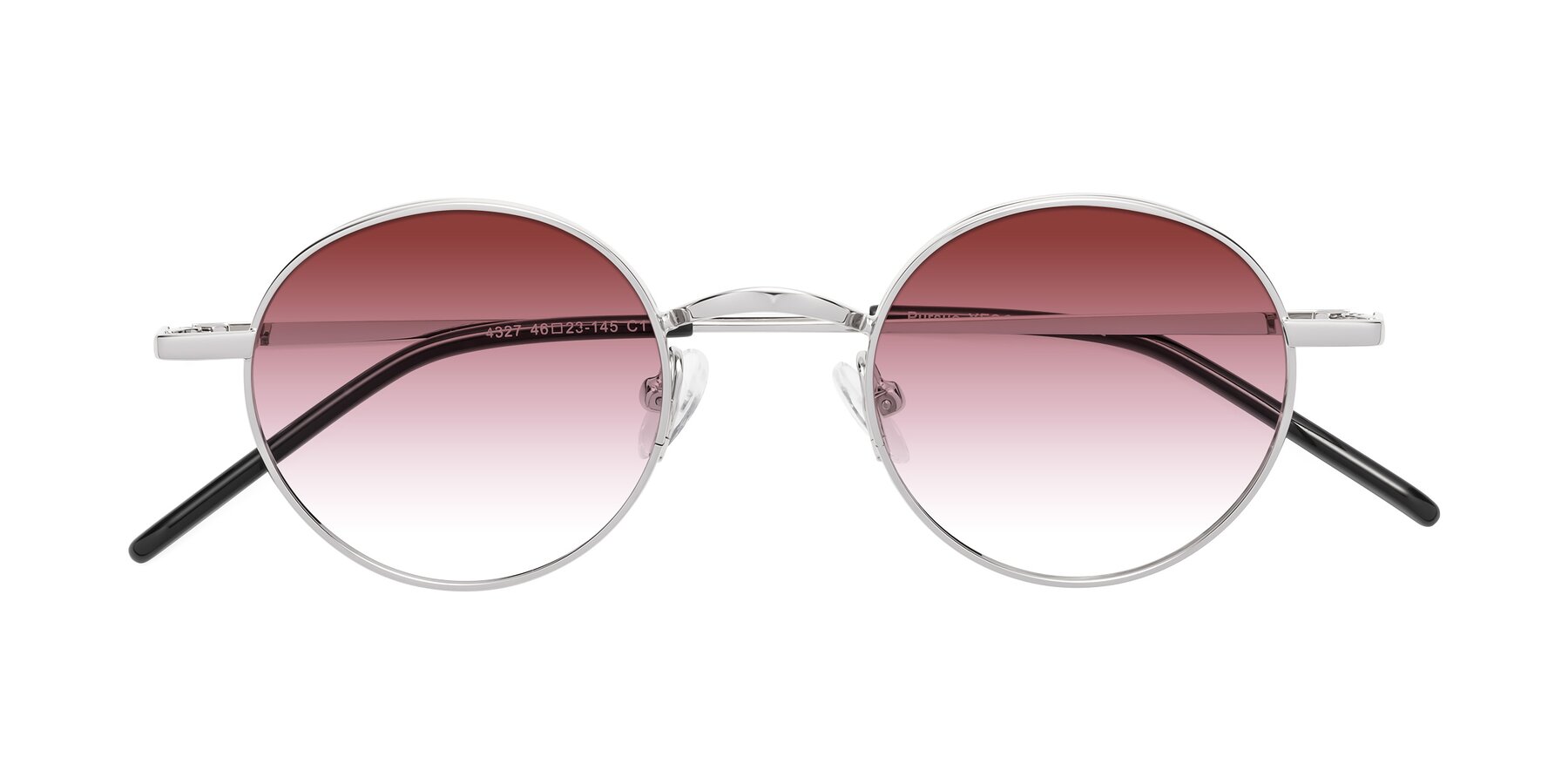 Folded Front of Pursue in Silver with Garnet Gradient Lenses