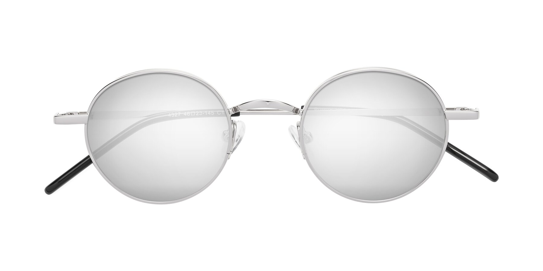 Folded Front of Pursue in Silver with Silver Mirrored Lenses