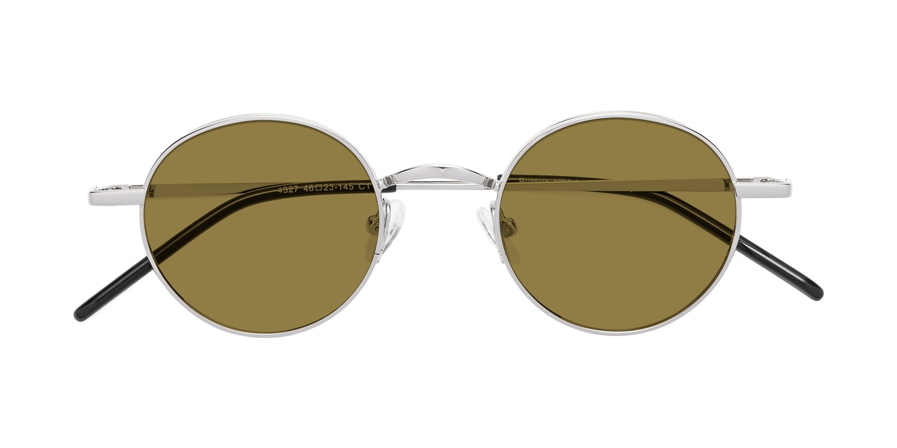 Folded Front of Pursue in Silver with Brown Polarized Lenses