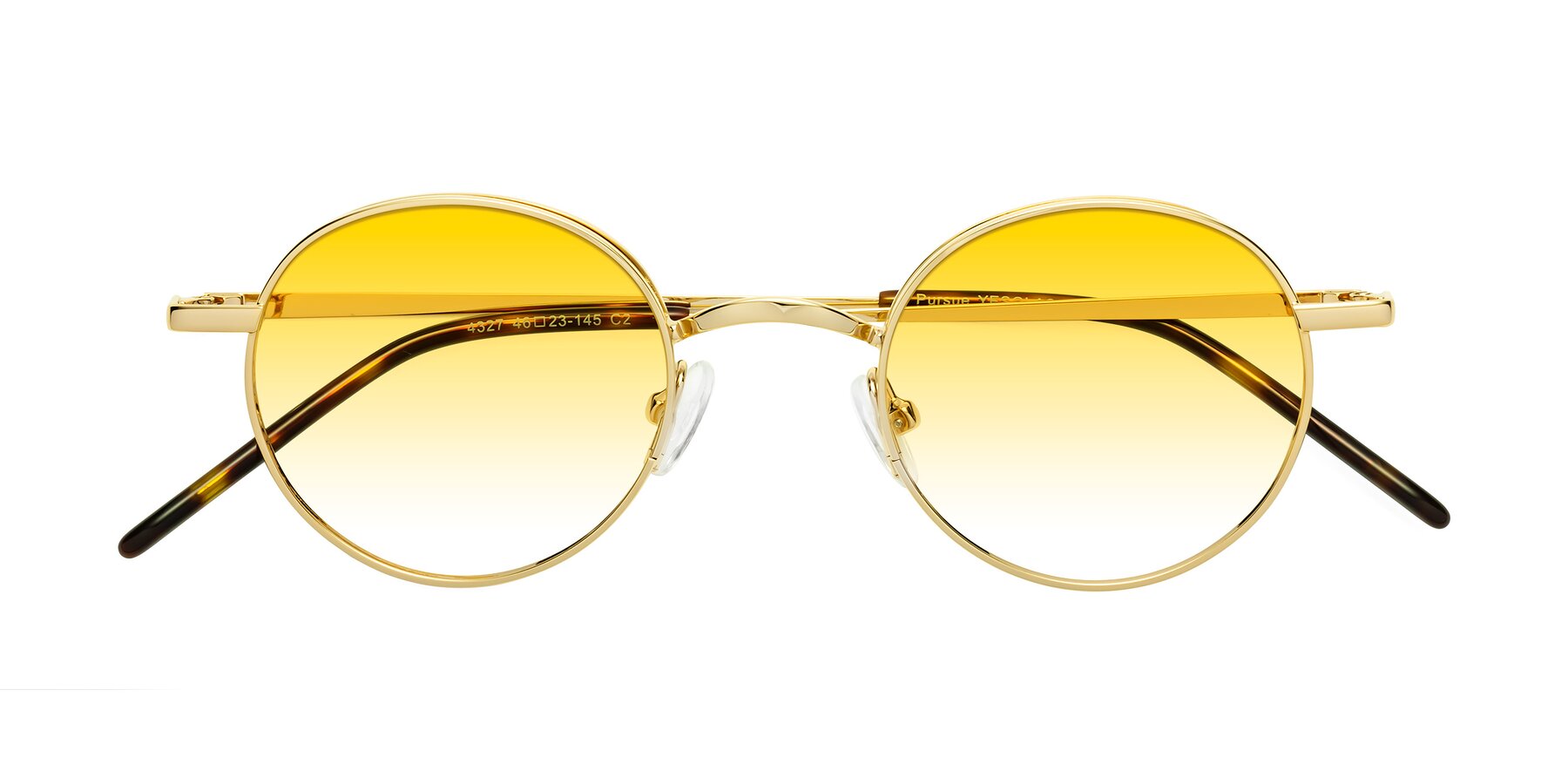 Folded Front of Pursue in Gold with Yellow Gradient Lenses