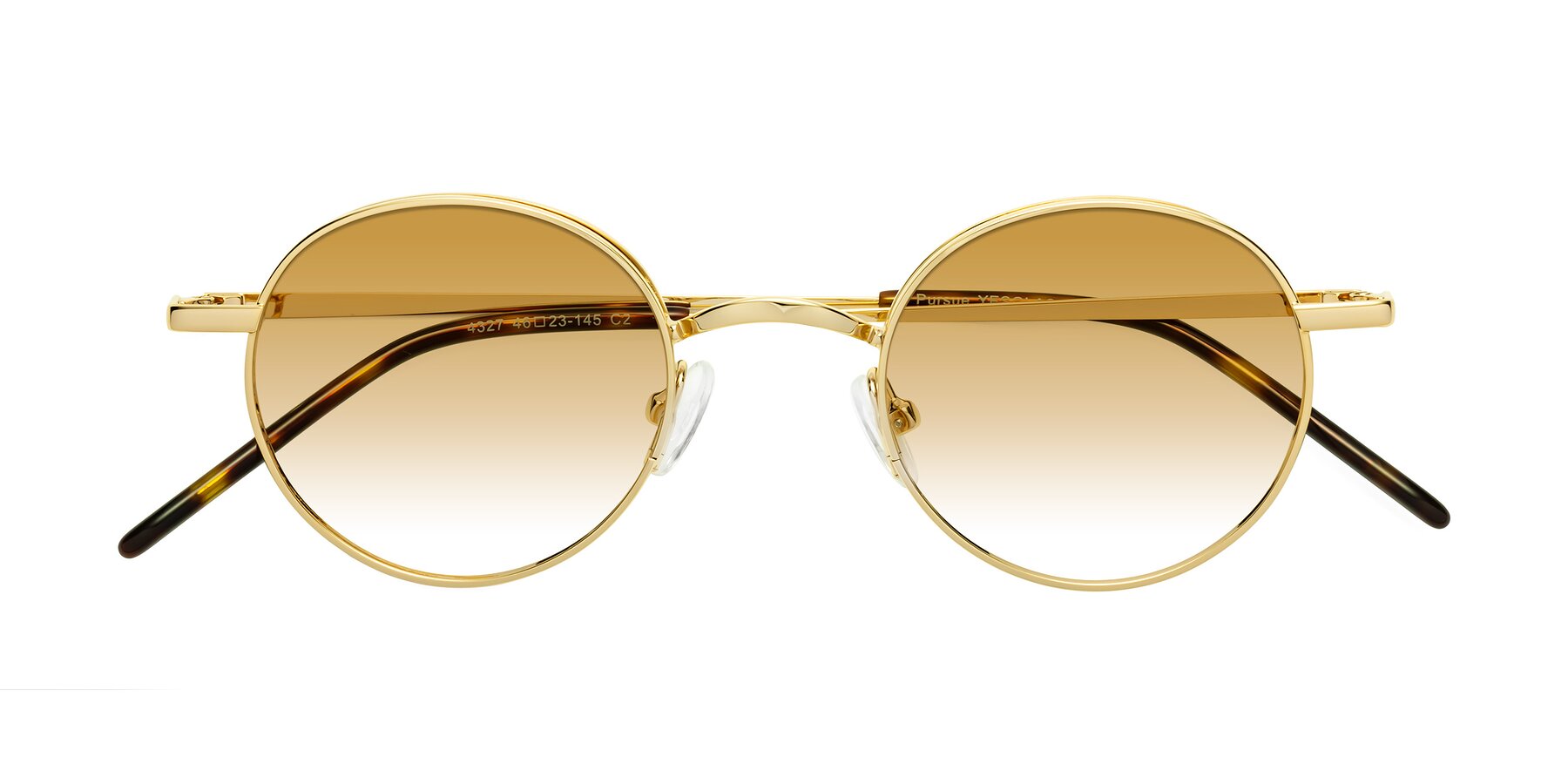 Folded Front of Pursue in Gold with Champagne Gradient Lenses