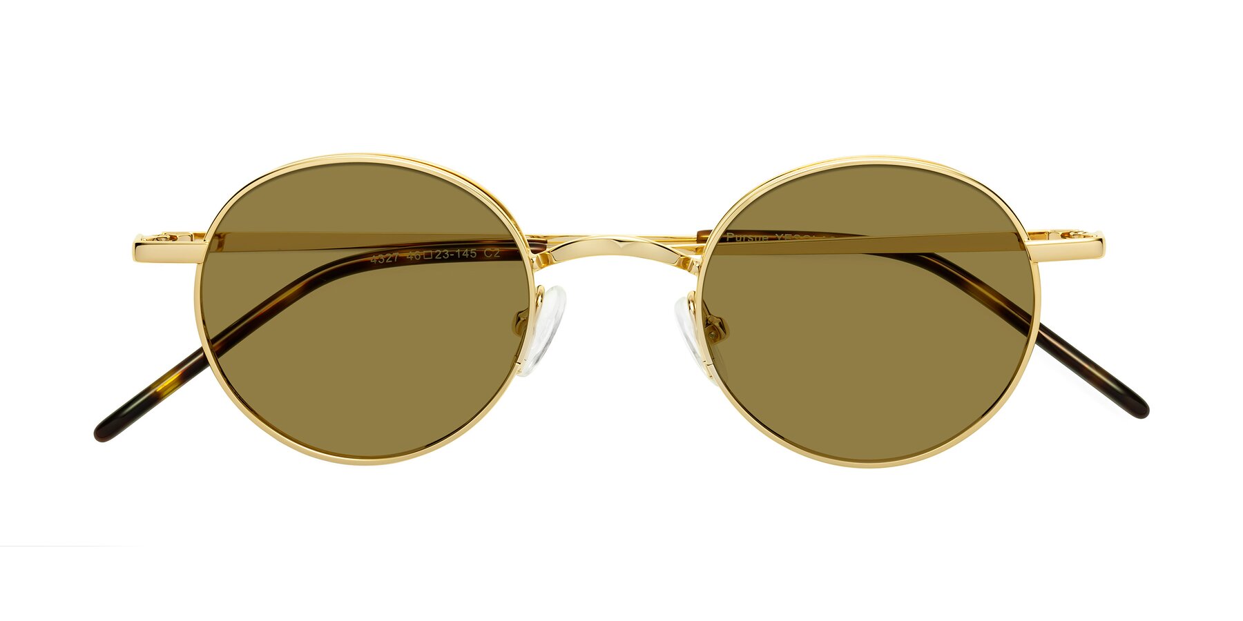 Folded Front of Pursue in Gold with Brown Polarized Lenses
