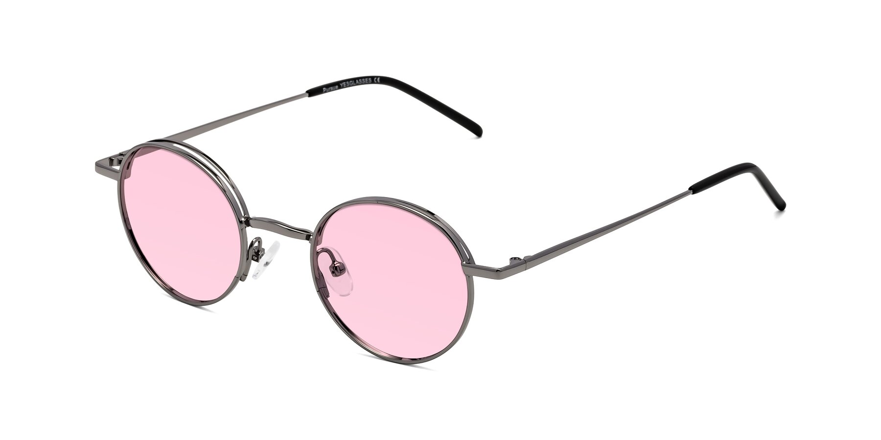 Angle of Pursue in Gunmetal with Light Pink Tinted Lenses