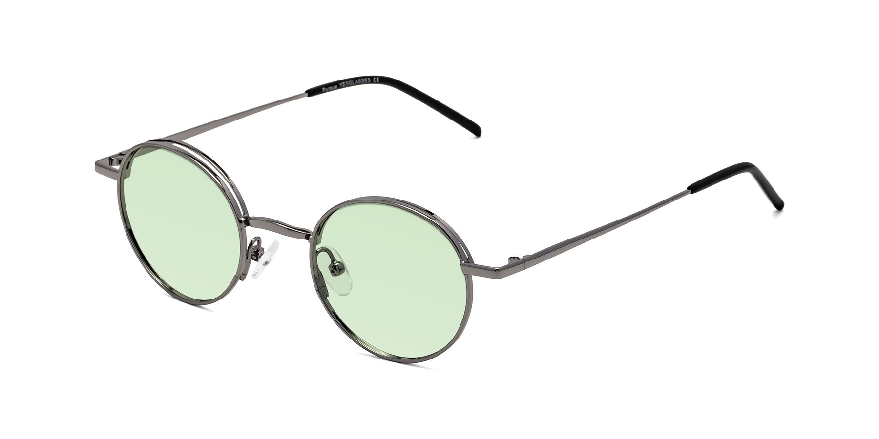 Angle of Pursue in Gunmetal with Light Green Tinted Lenses