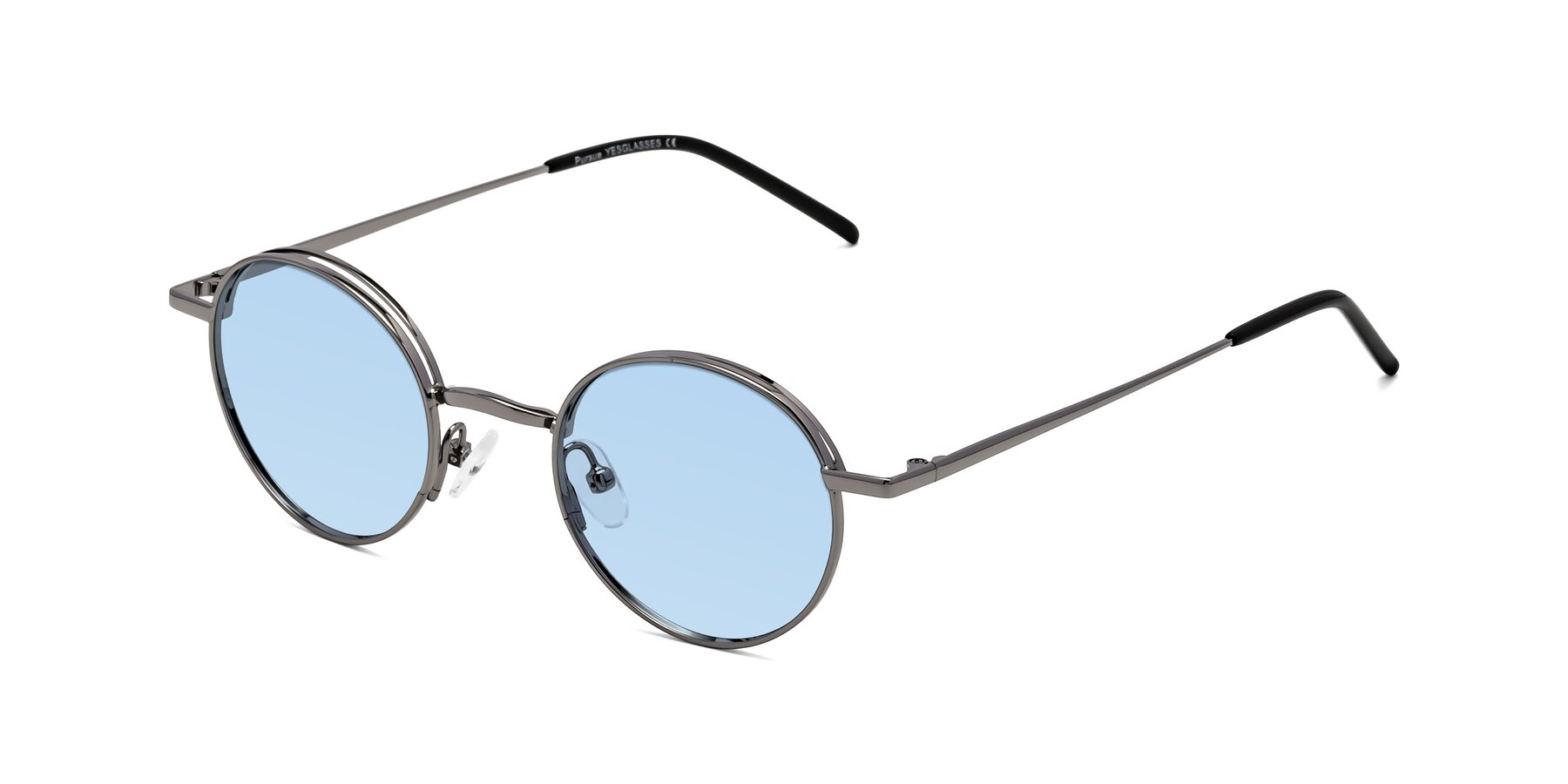 Angle of Pursue in Gunmetal with Light Blue Tinted Lenses