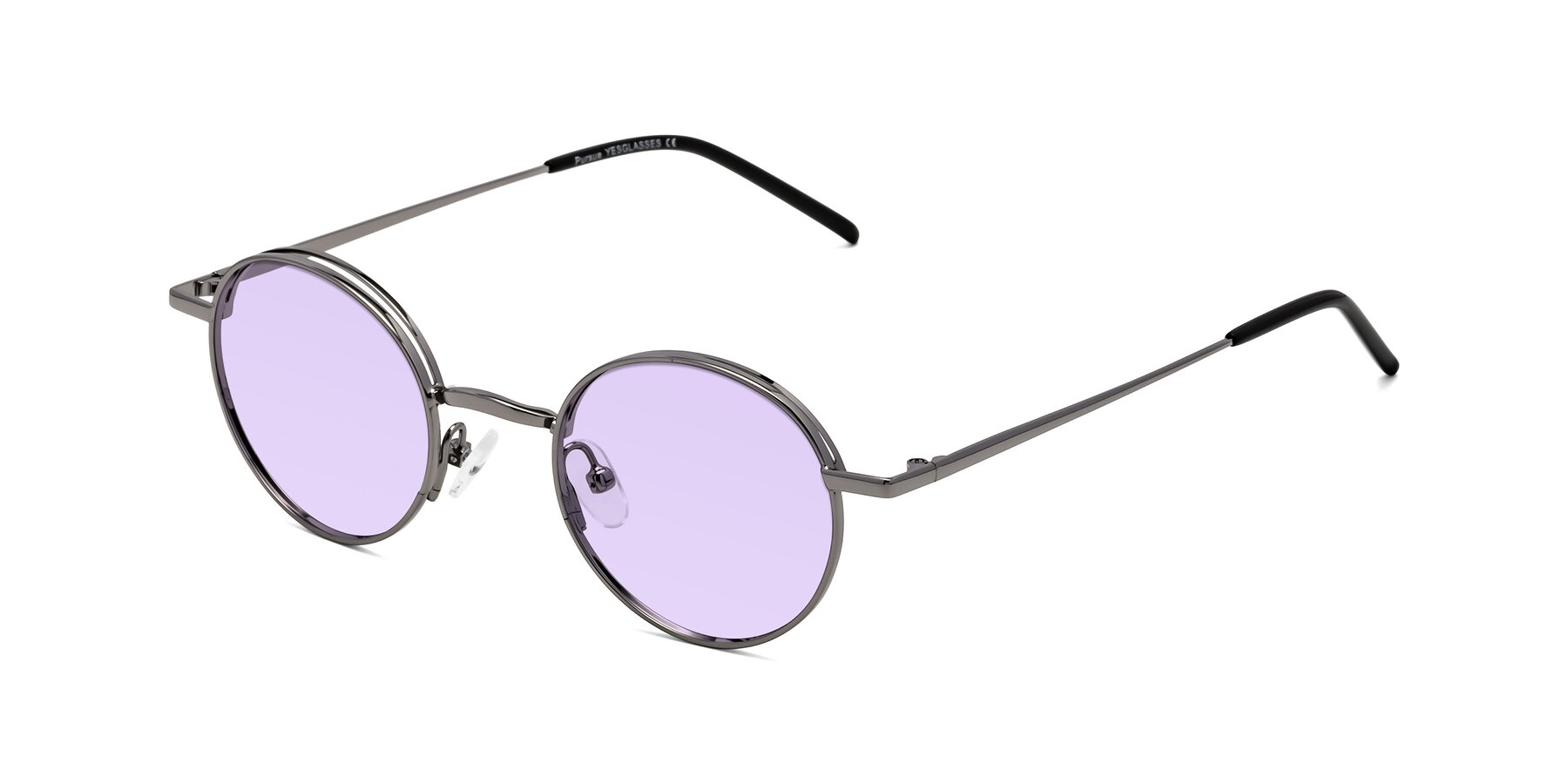 Angle of Pursue in Gunmetal with Light Purple Tinted Lenses